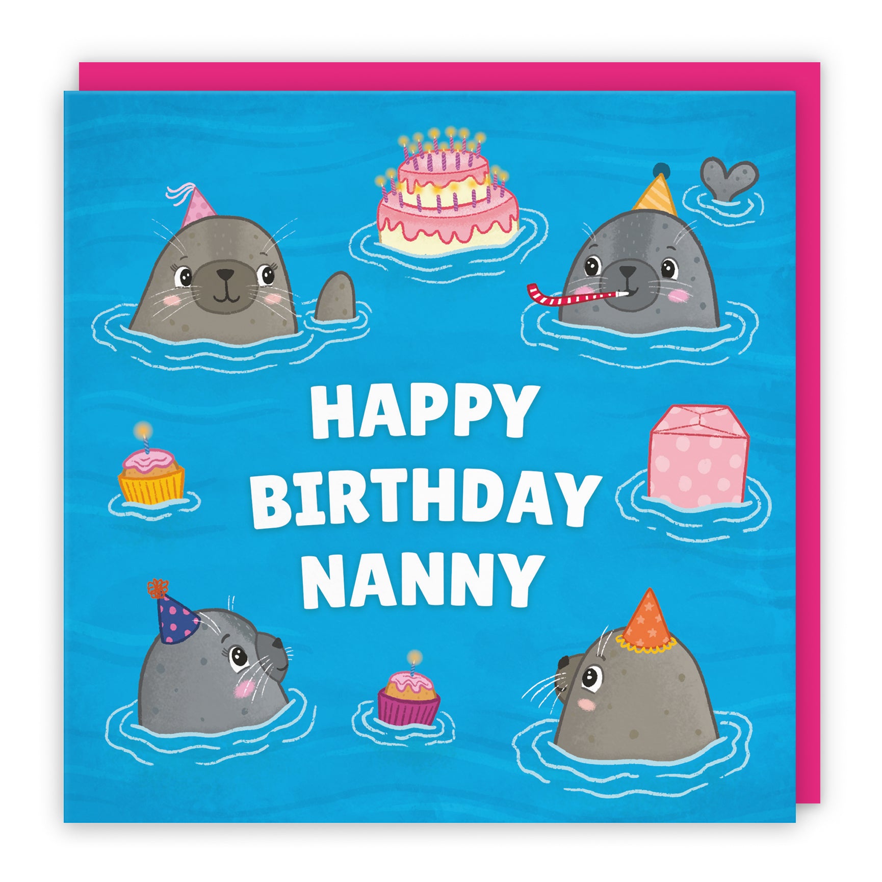 Cute Seals Birthday Card Ocean