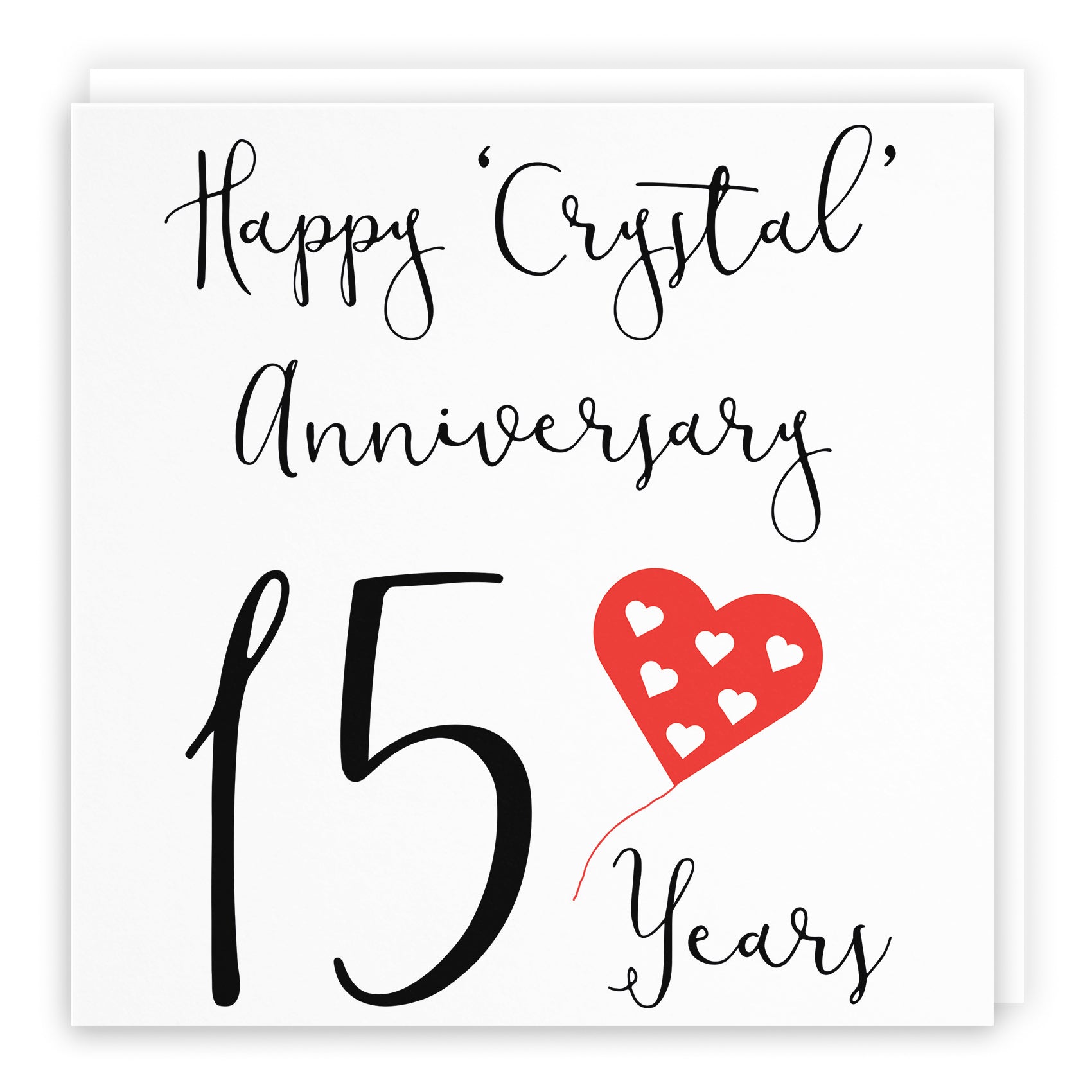 Balloon Heart Anniversary Card Red Heart
