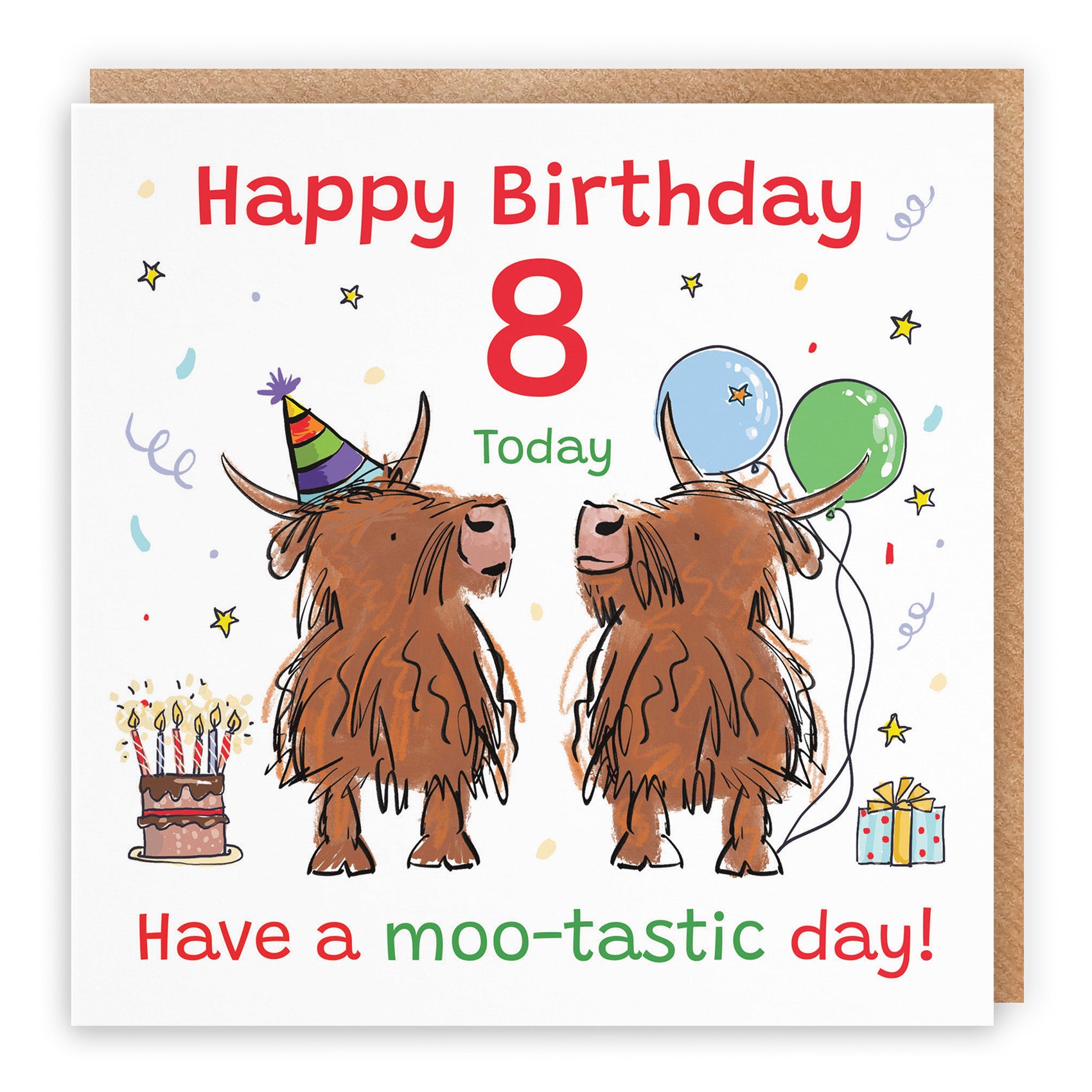 Highland Cows Birthday Card Animal Party