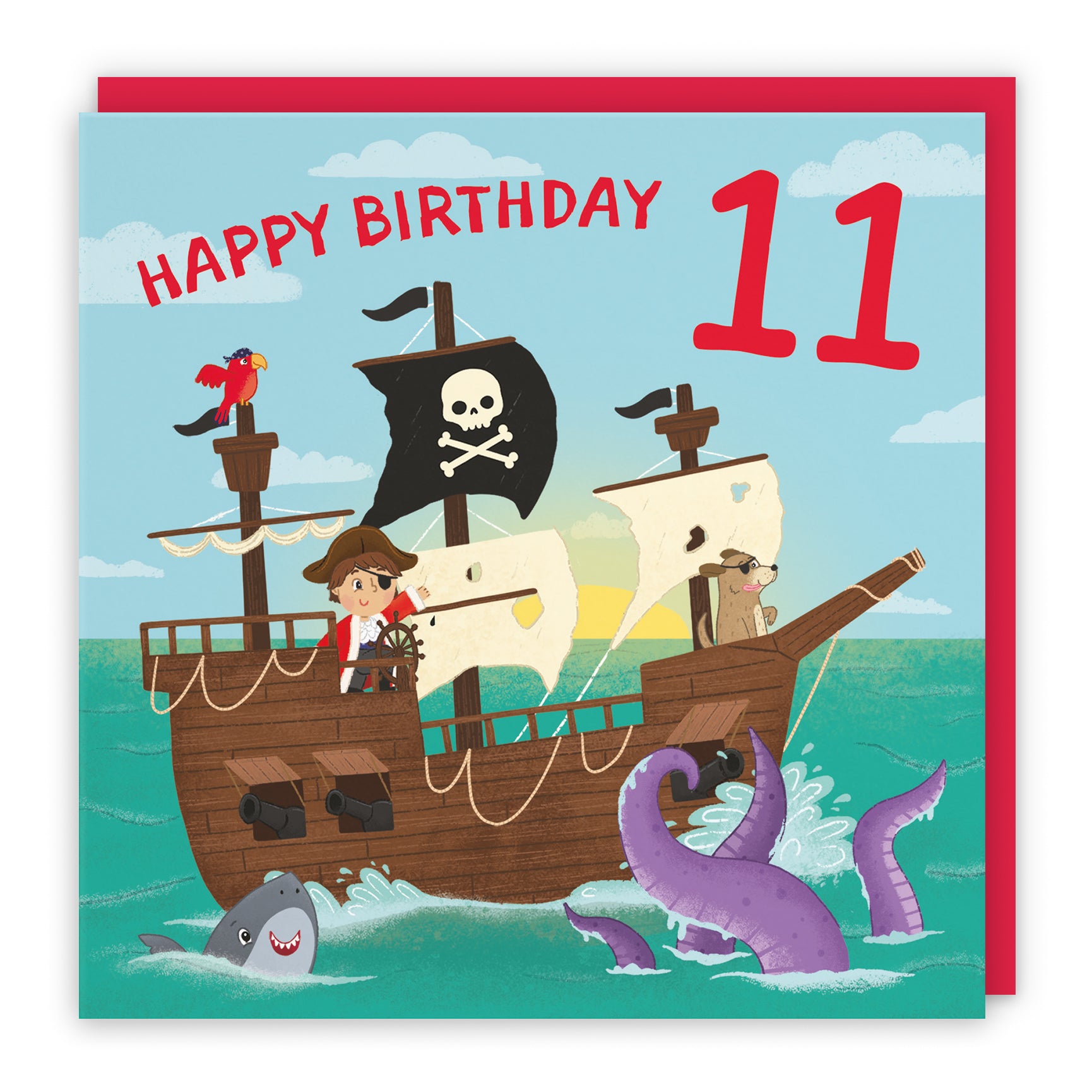 Pirate Ship Birthday Card Imagination