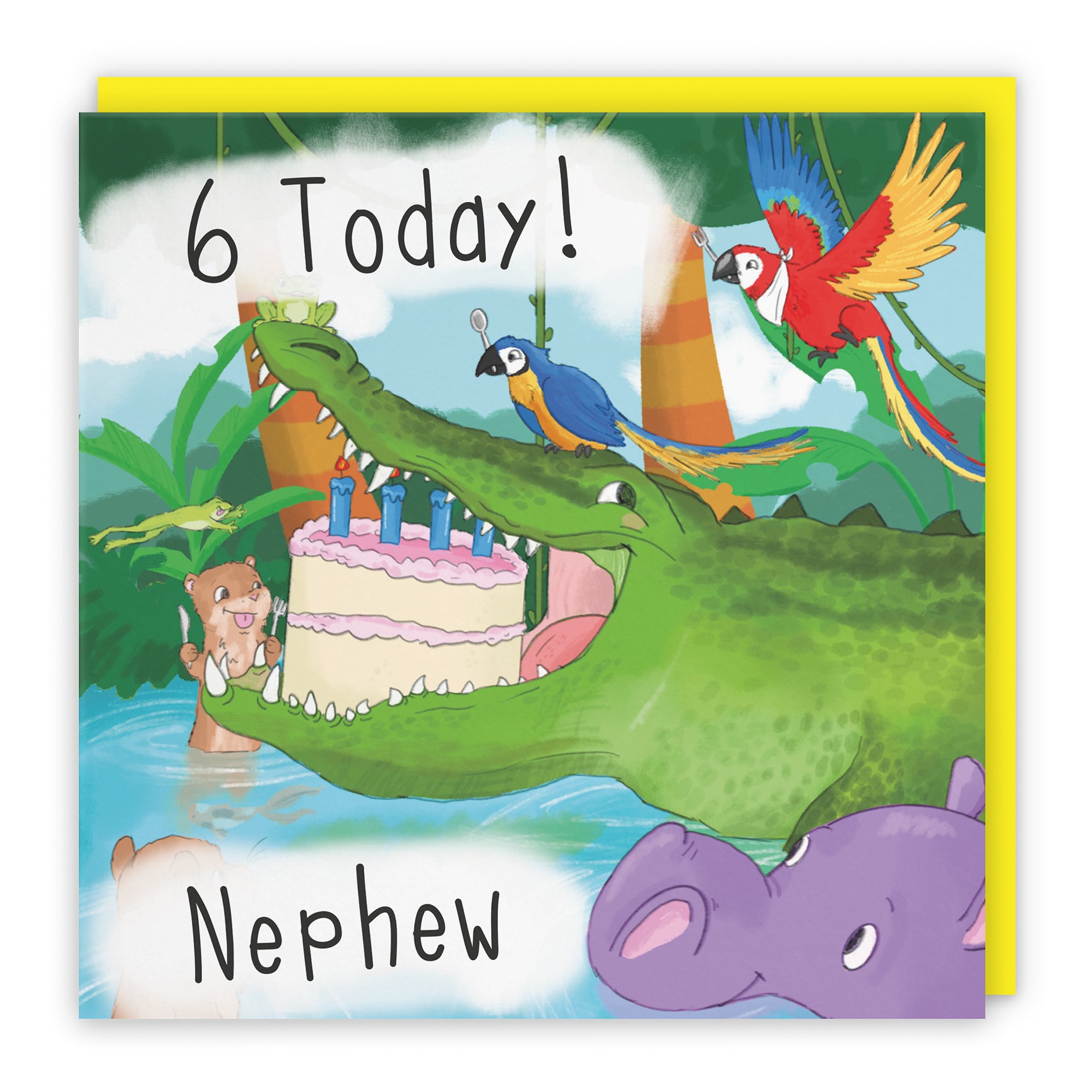 Crocodile Birthday Card Jungle