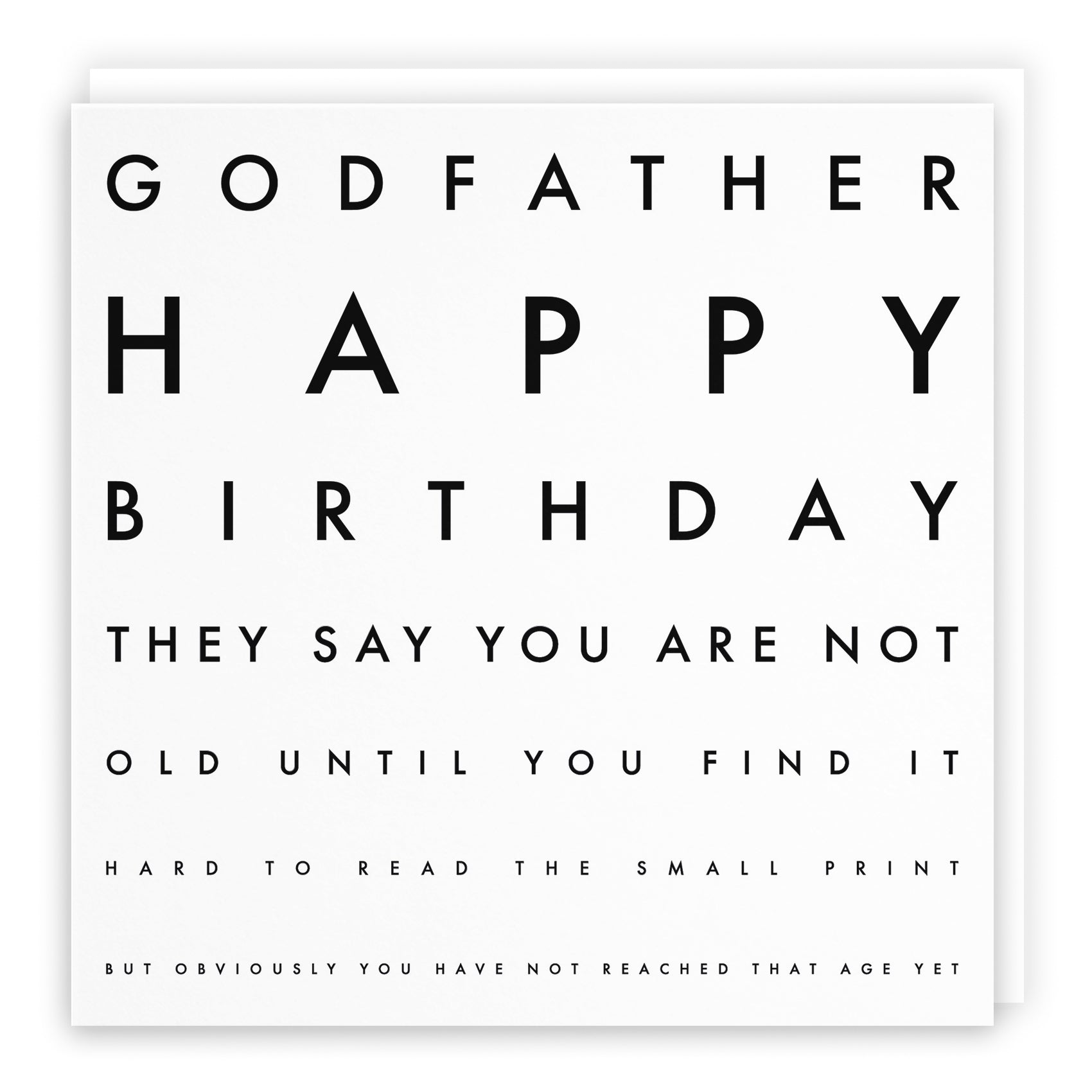 Funny Eye Test Birthday Card Letters