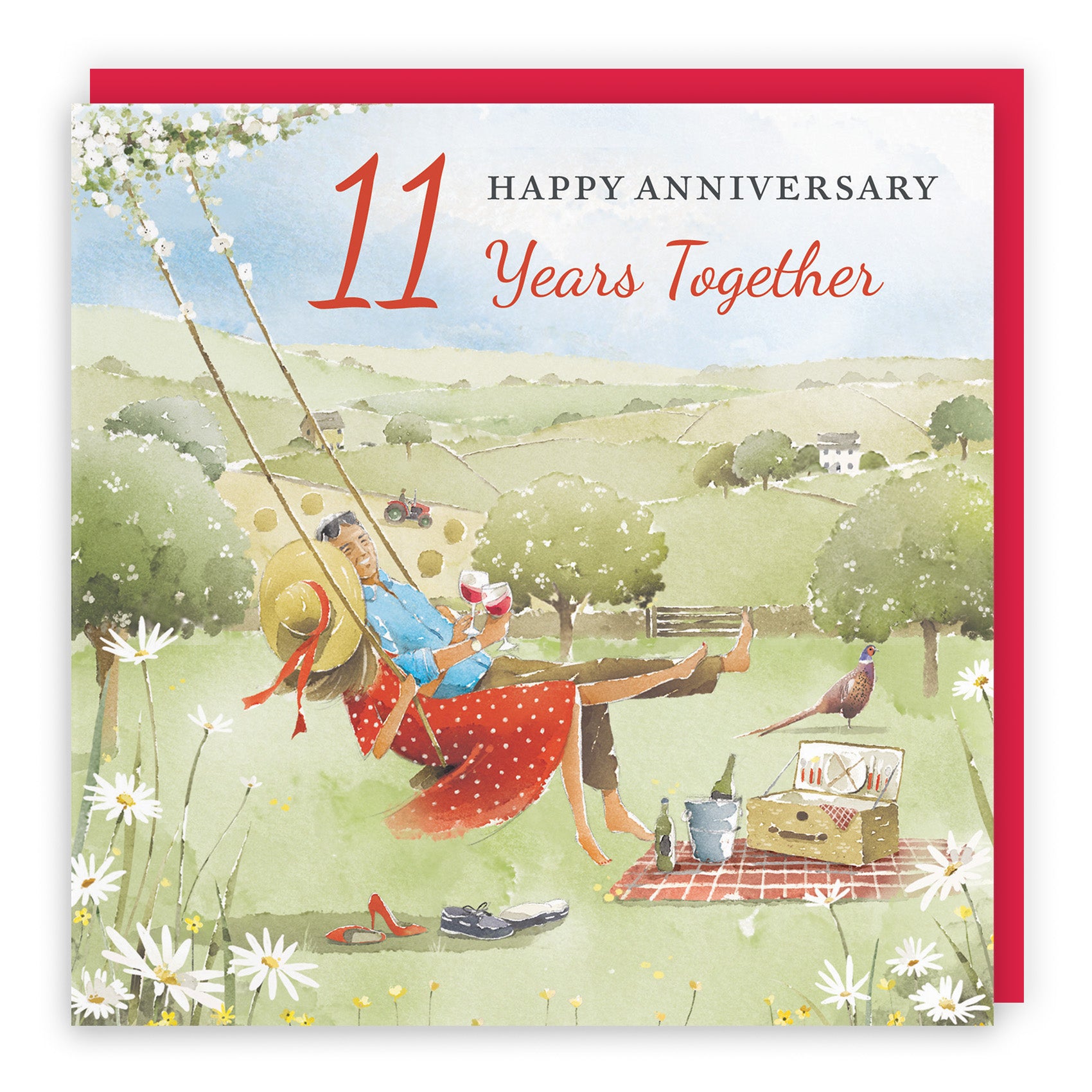 Meadow Picnic Anniversary Card Milo's Gallery