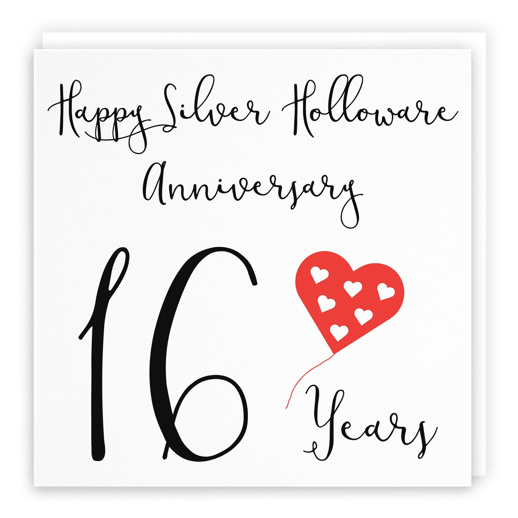 Balloon Heart Anniversary Card Red Heart