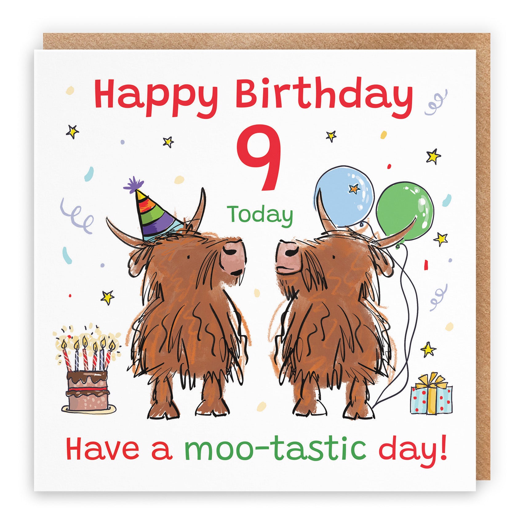 Highland Cows Birthday Card Animal Party