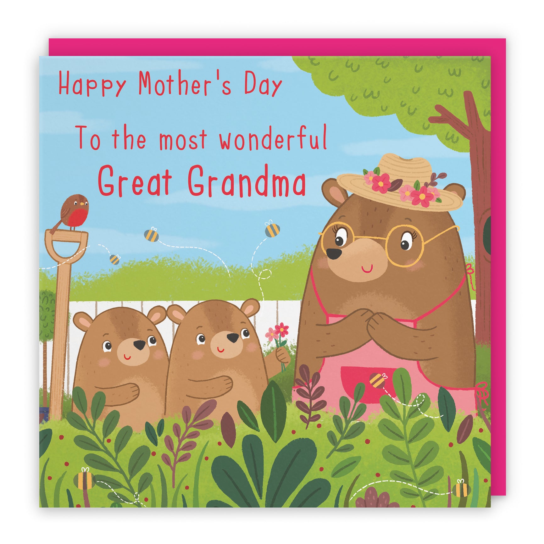 Gardening Mother's Day Card Cute Bears