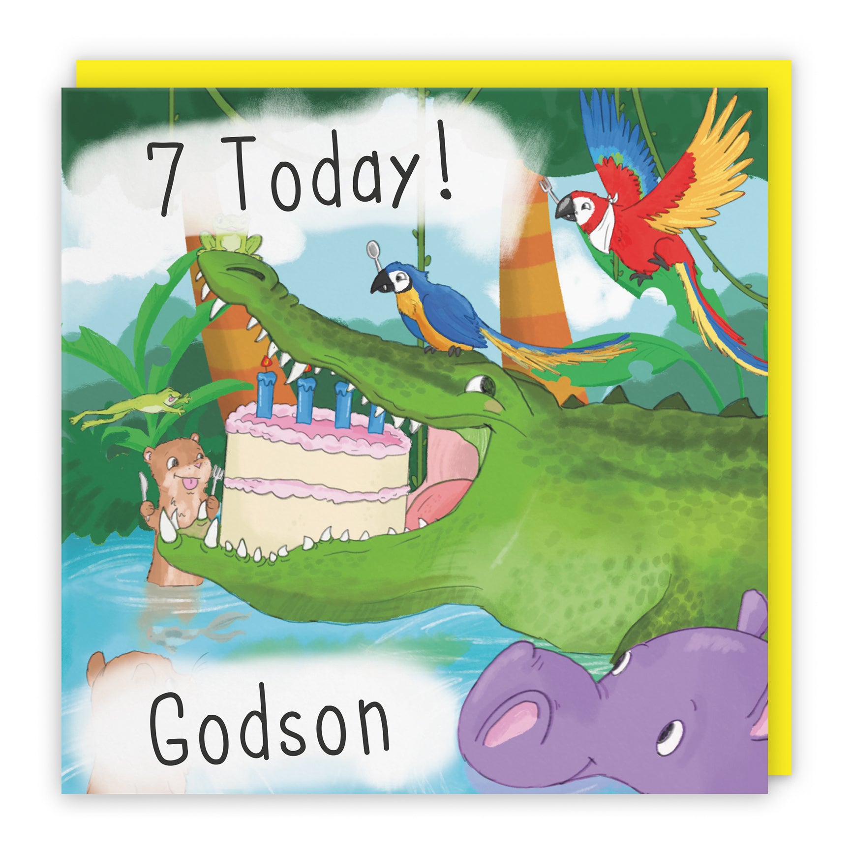 Crocodile Birthday Card Jungle
