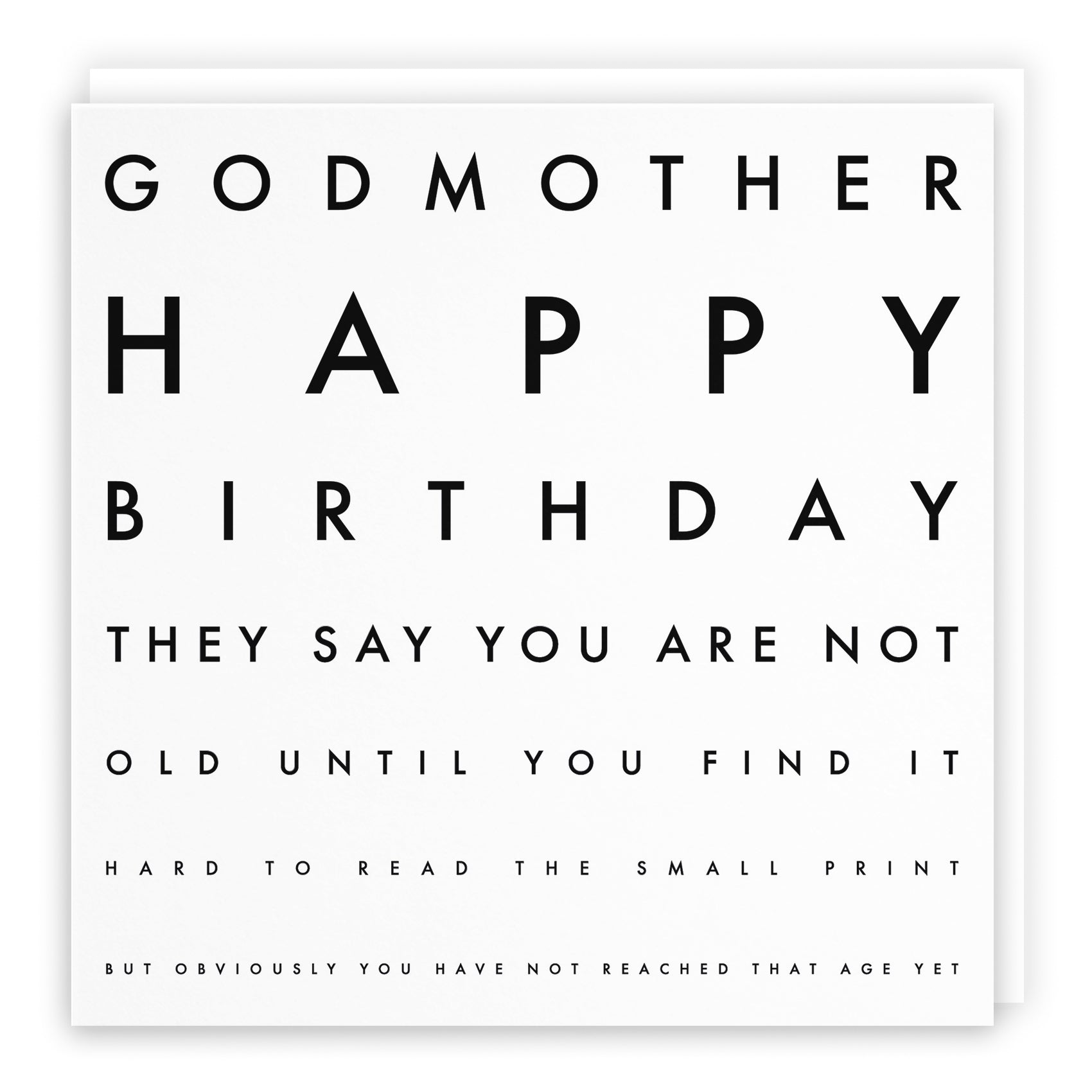 Funny Eye Test Birthday Card Letters