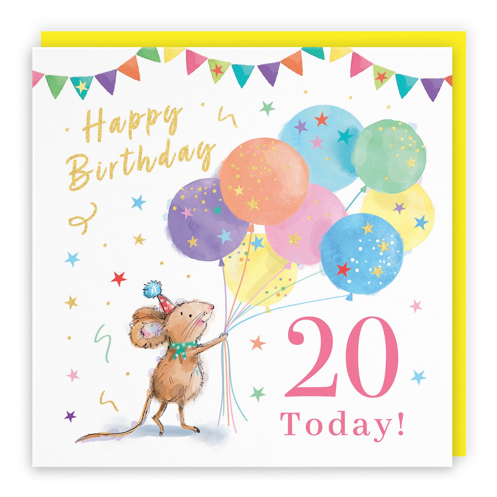 Colourful Balloons Birthday Card Little Whiskers