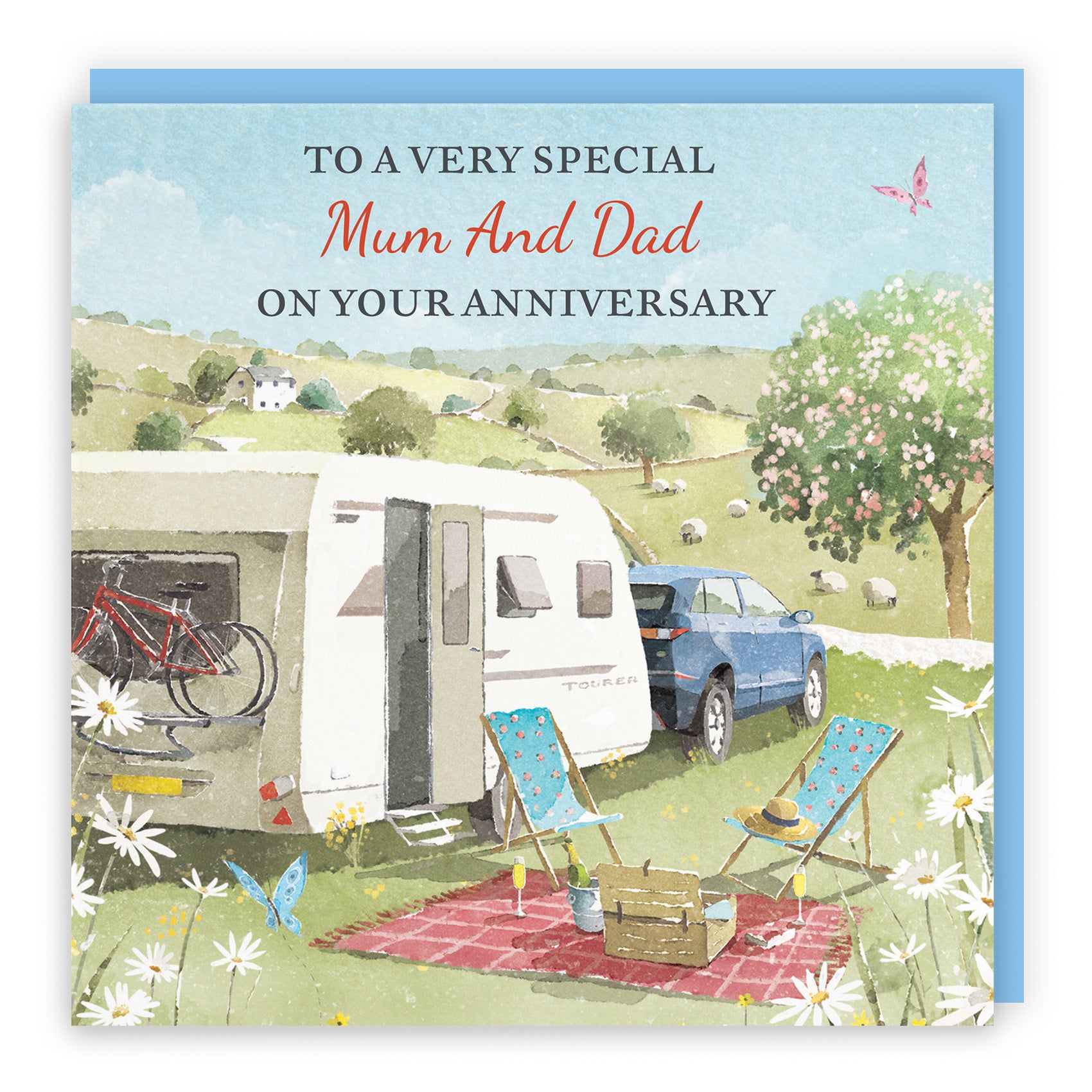 Caravan Holiday Anniversary Card Milo's Gallery