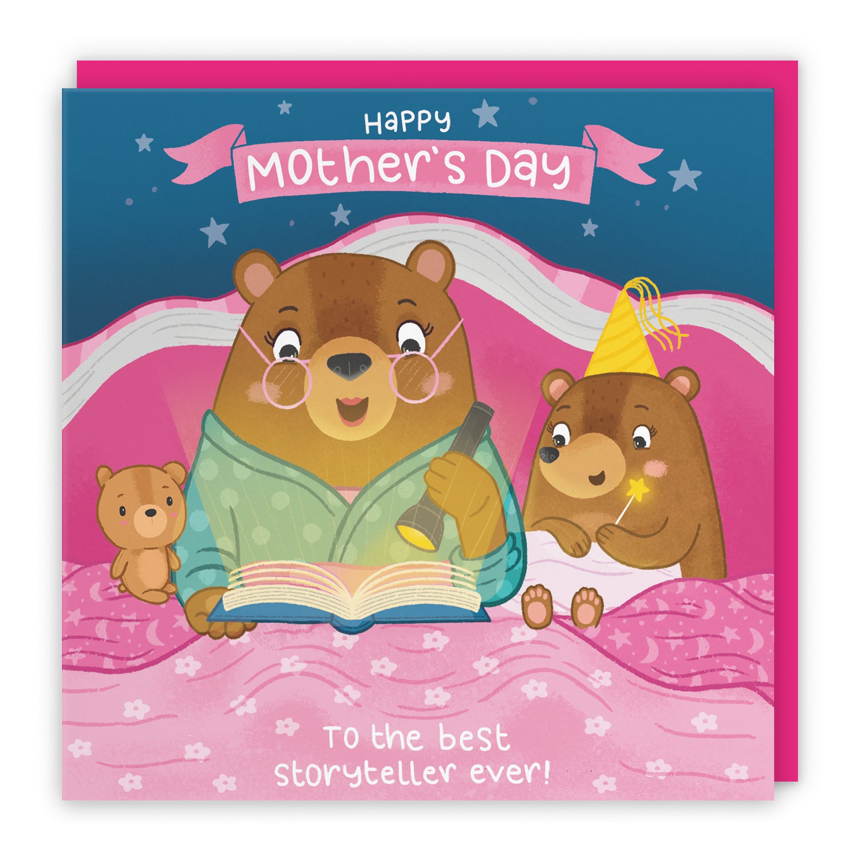 Bedtime Story Mother's Day Card Cute Bears