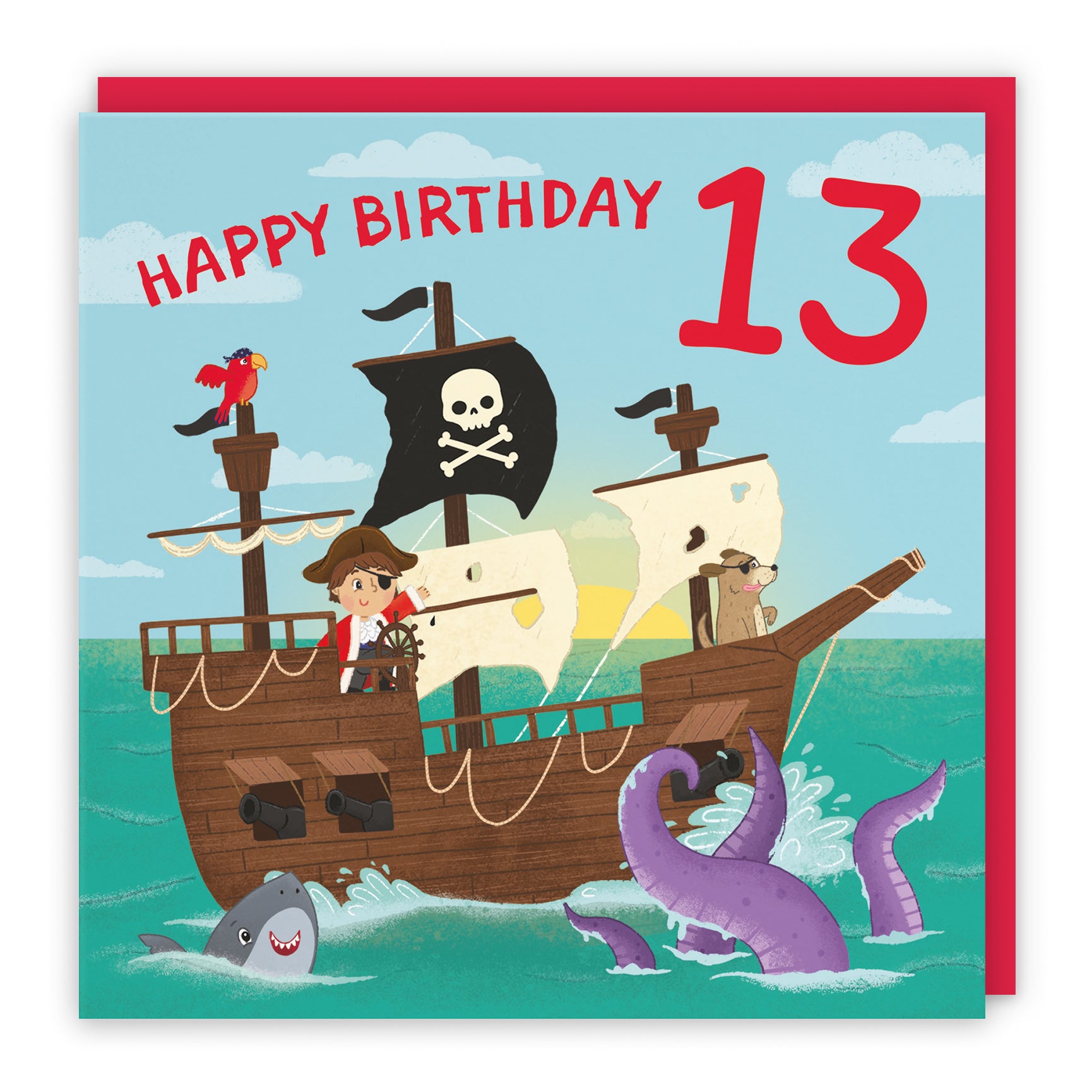 Pirate Ship Birthday Card Imagination