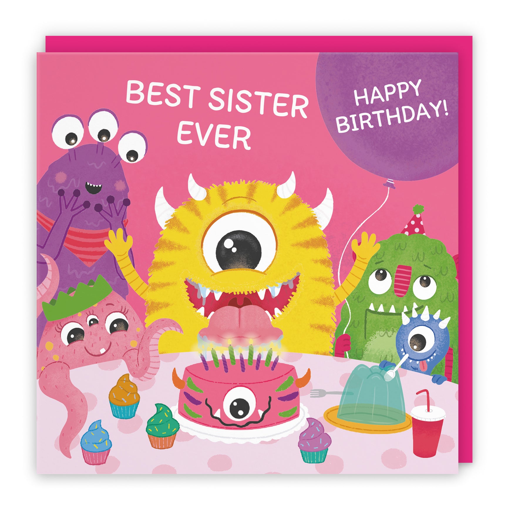 Monsters Party Cute Birthday Card Imagination