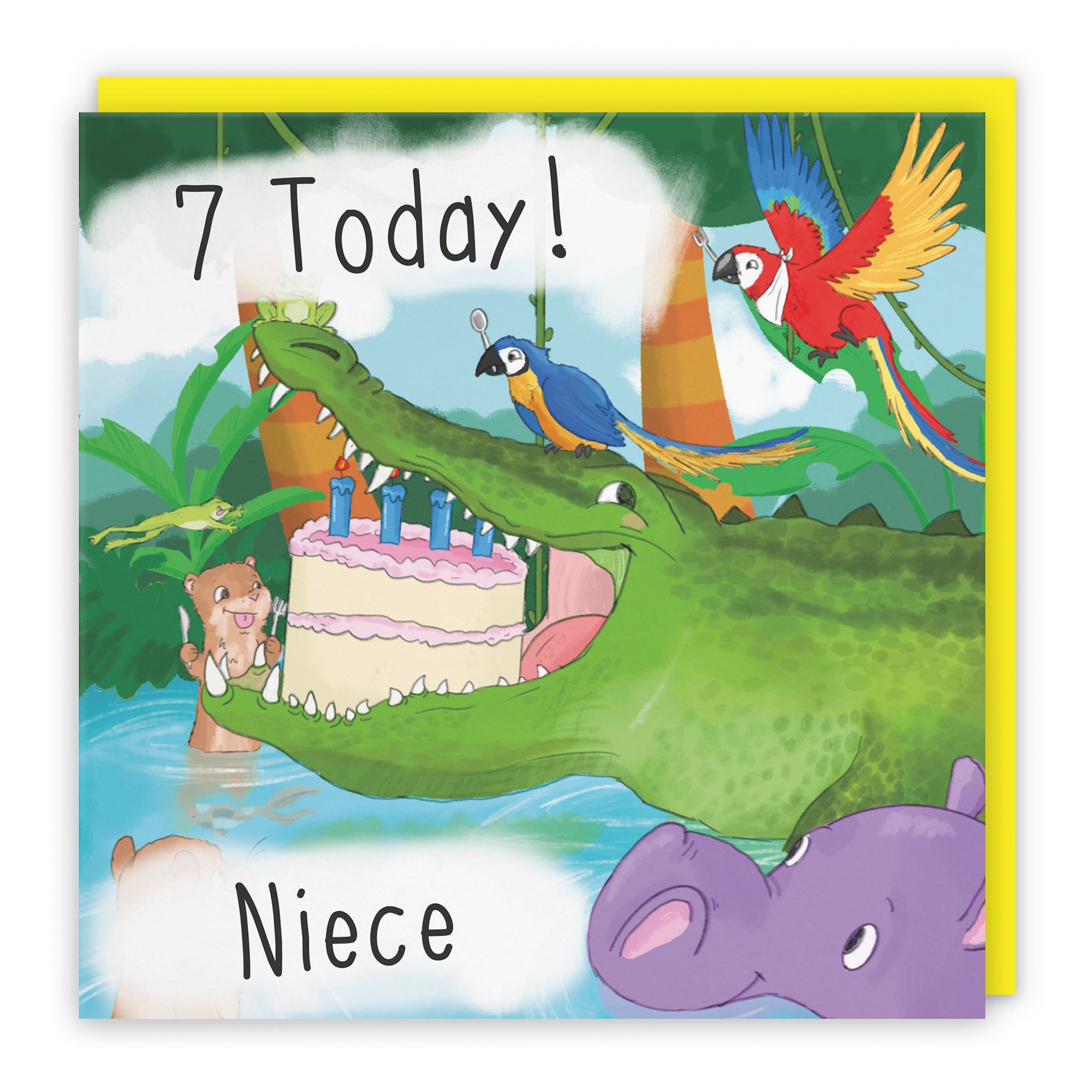 Crocodile Birthday Card Jungle