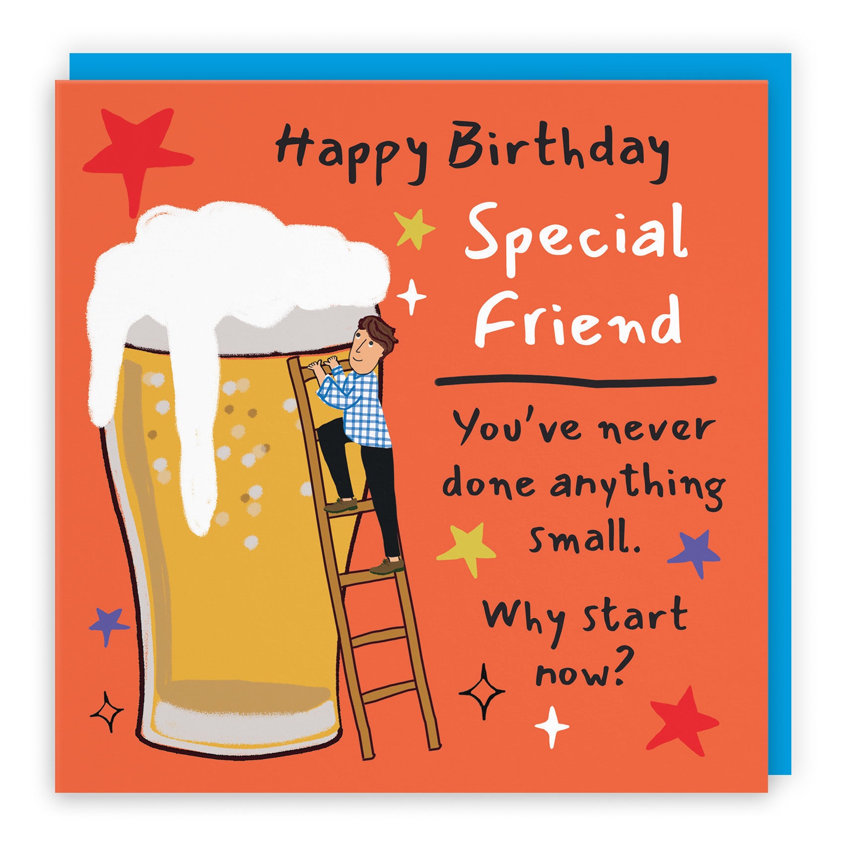 Male Big Beer Birthday Card Laugh Out Loud