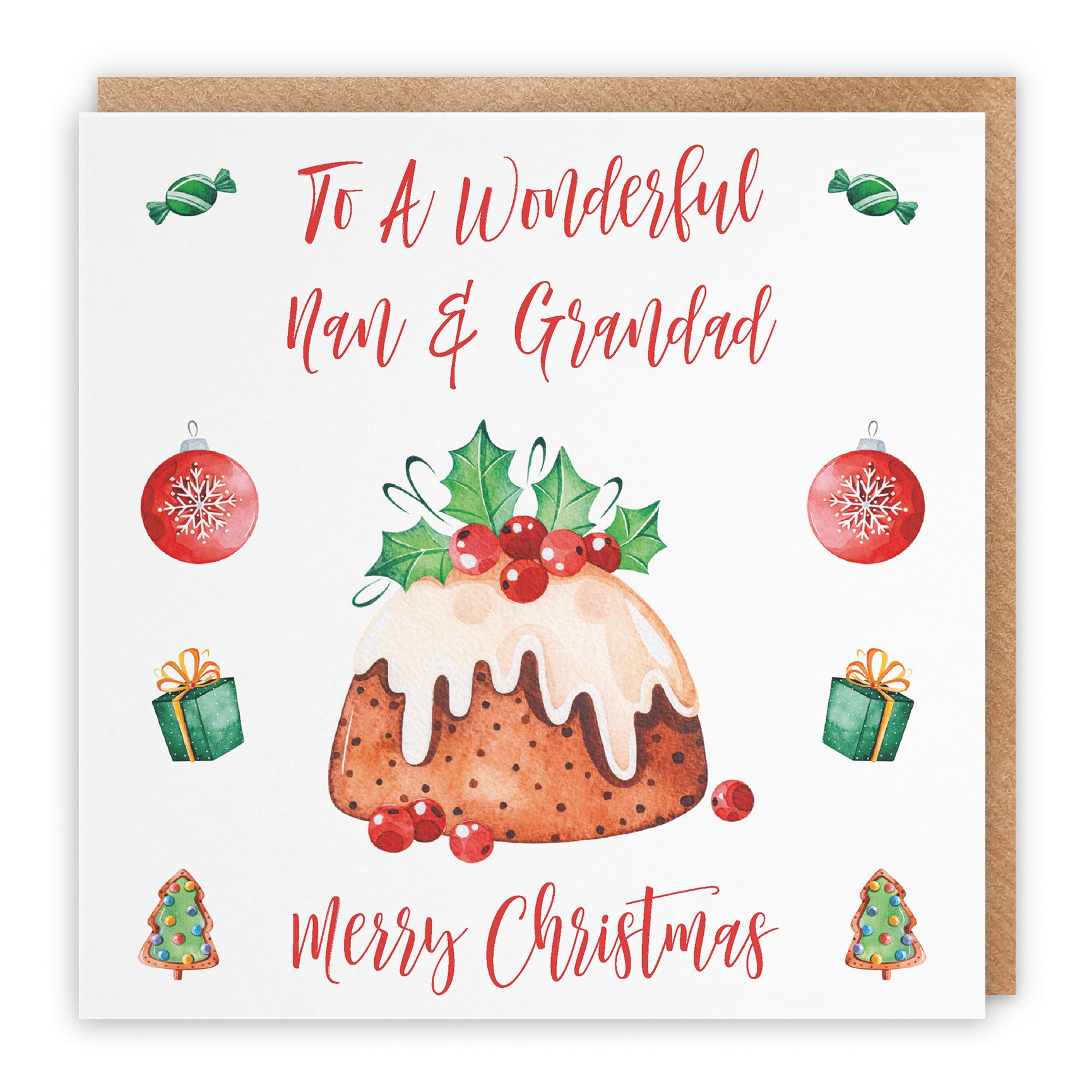Christmas Card Christmas Pudding