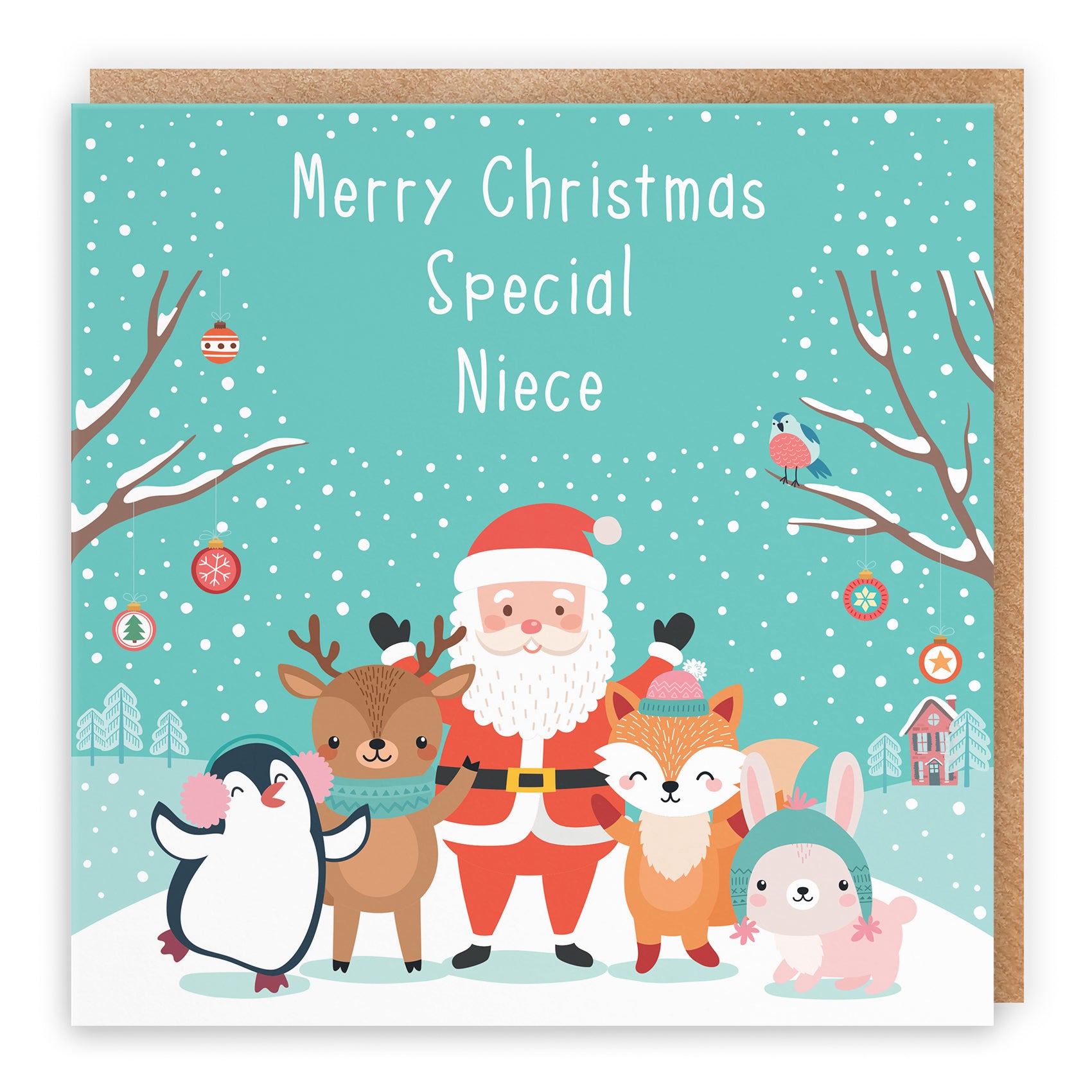 Christmas Card Santa & Friends