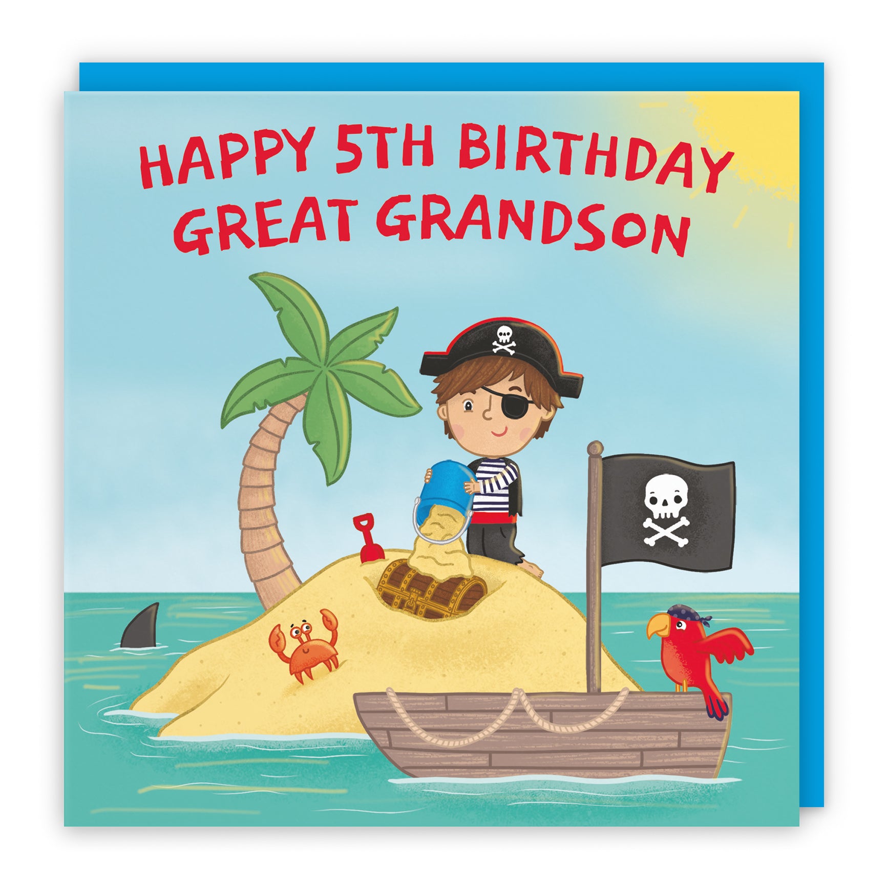 Pirate Desert Island Birthday Card Imagination