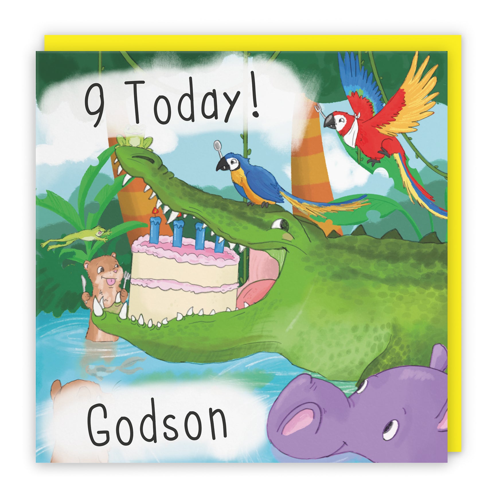 Crocodile Birthday Card Jungle