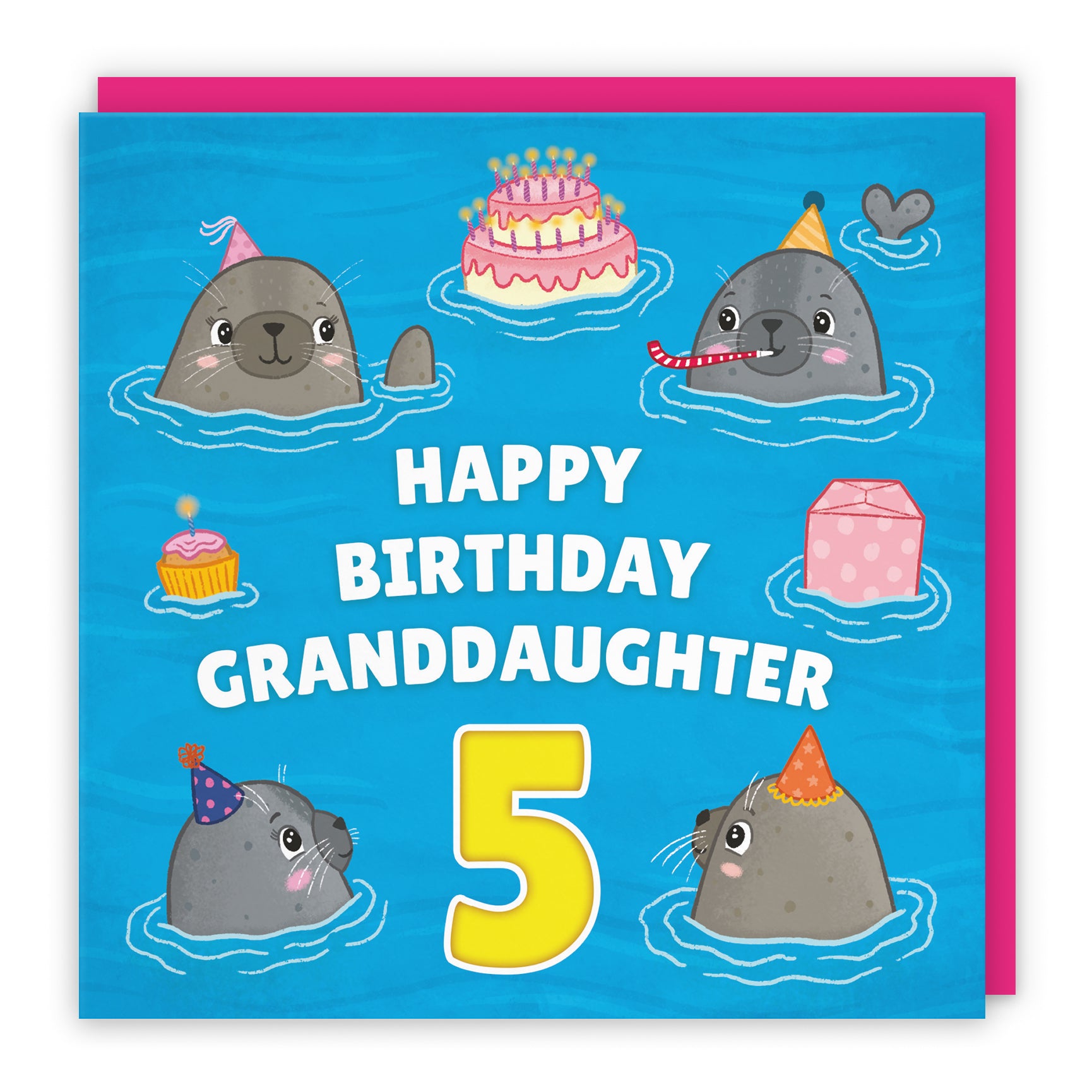 Cute Seals Birthday Card Ocean