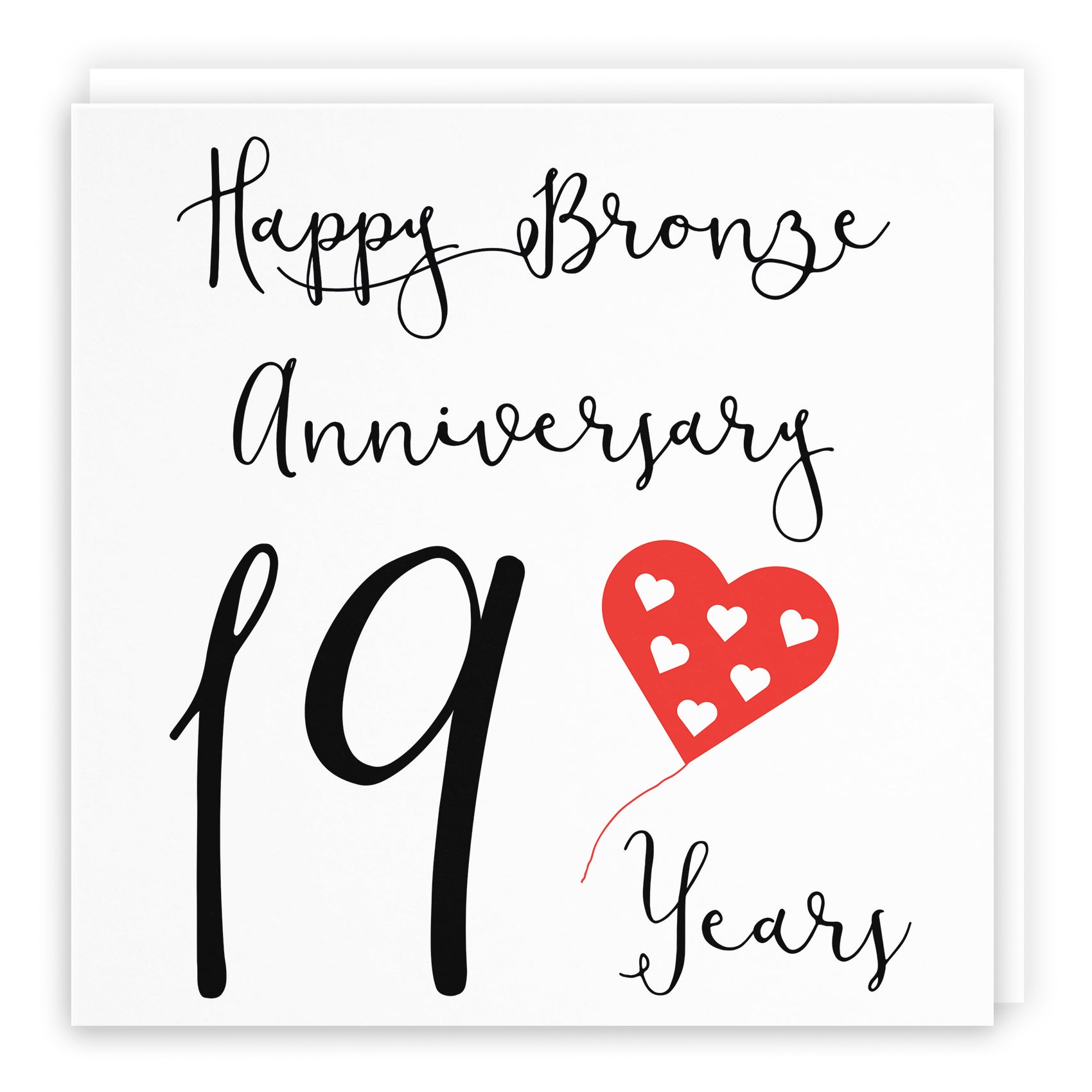 Balloon Heart Anniversary Card Red Heart