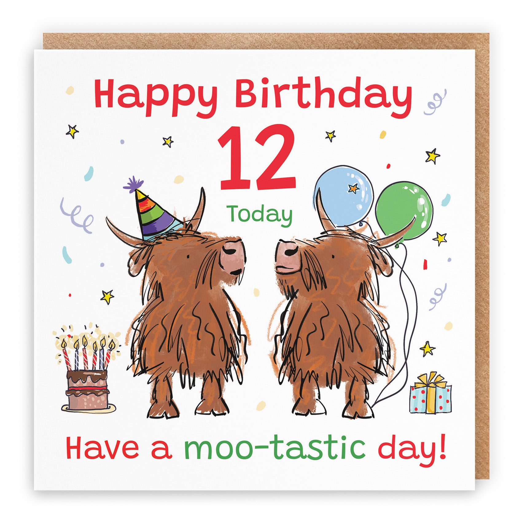 Highland Cows Birthday Card Animal Party