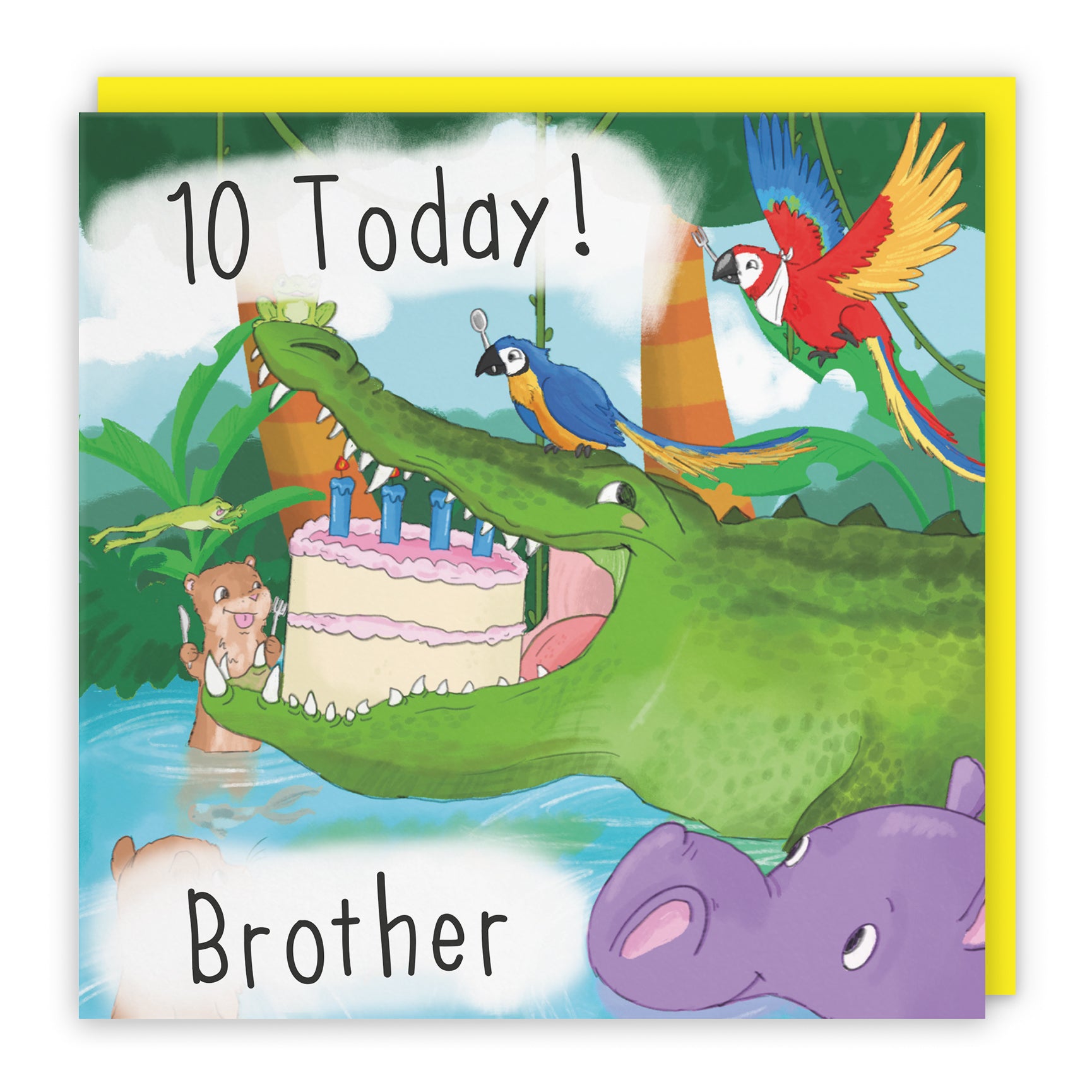 Crocodile Birthday Card Jungle