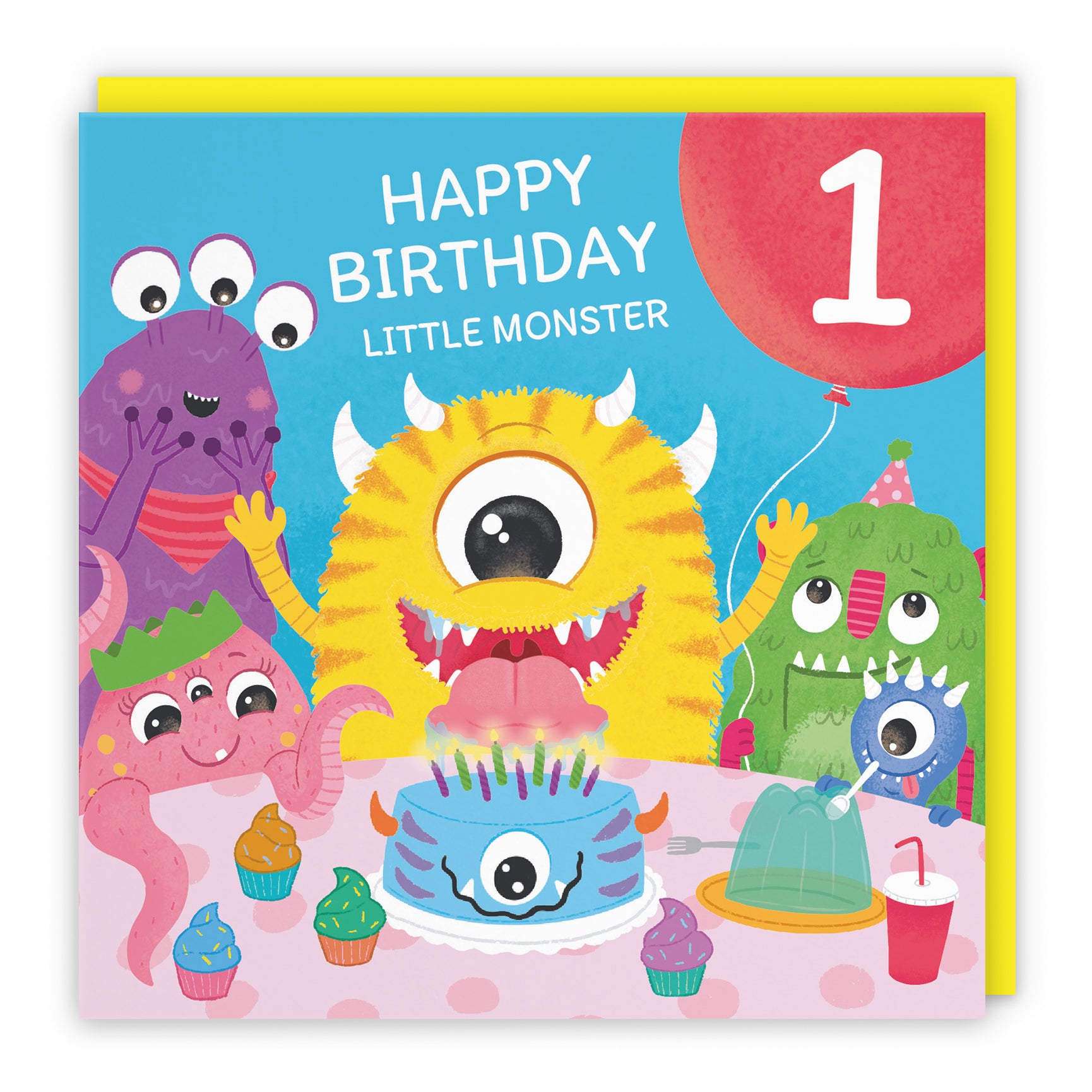 Monsters Party Cute Birthday Card Imagination