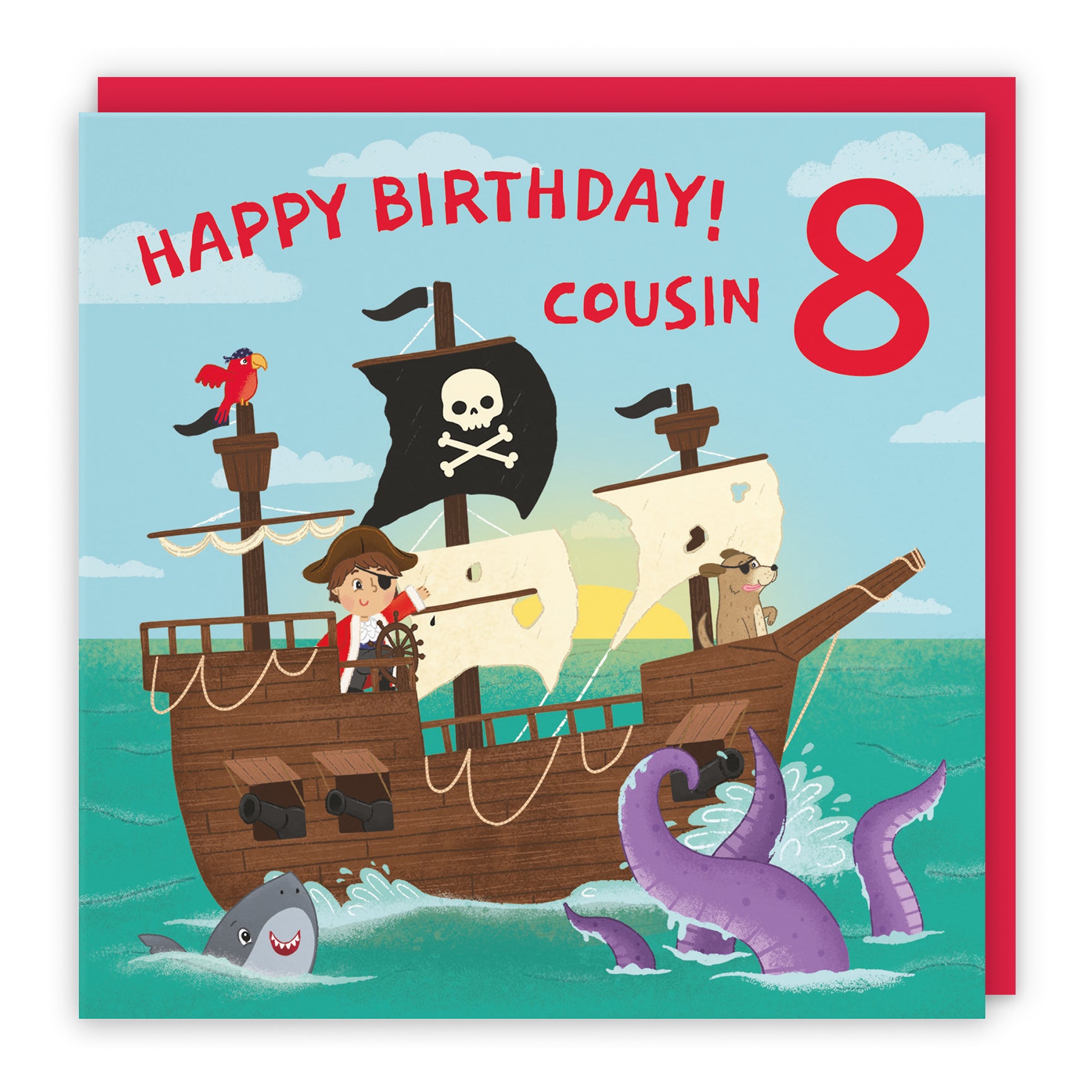 Pirate Ship Birthday Card Imagination