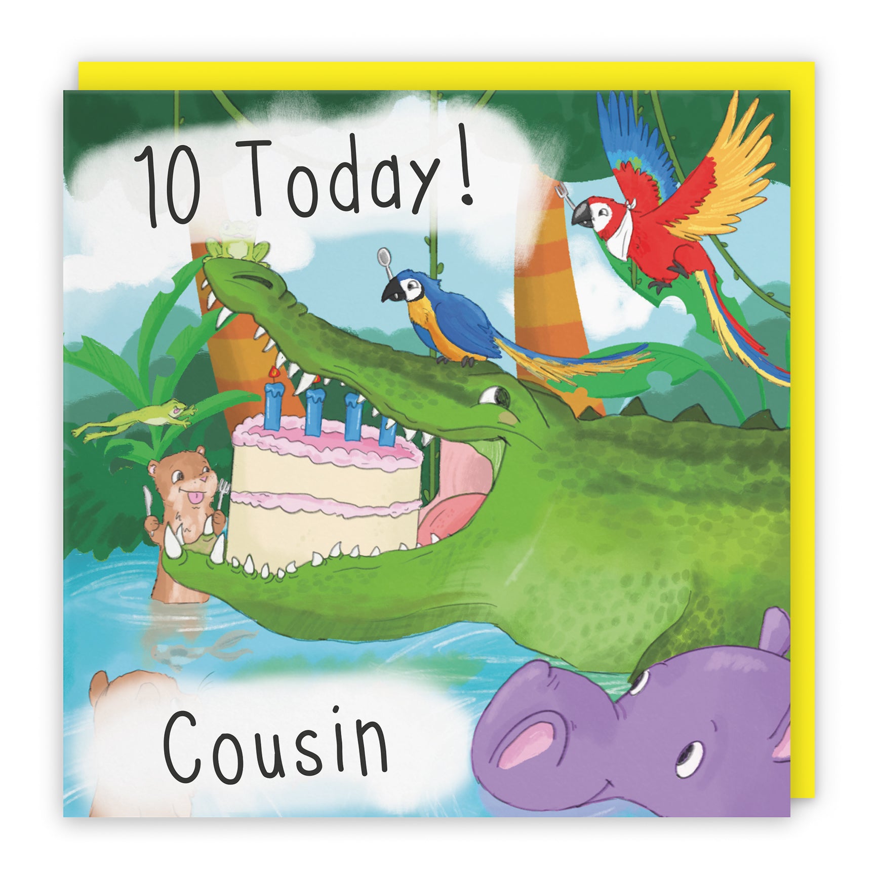 Crocodile Birthday Card Jungle