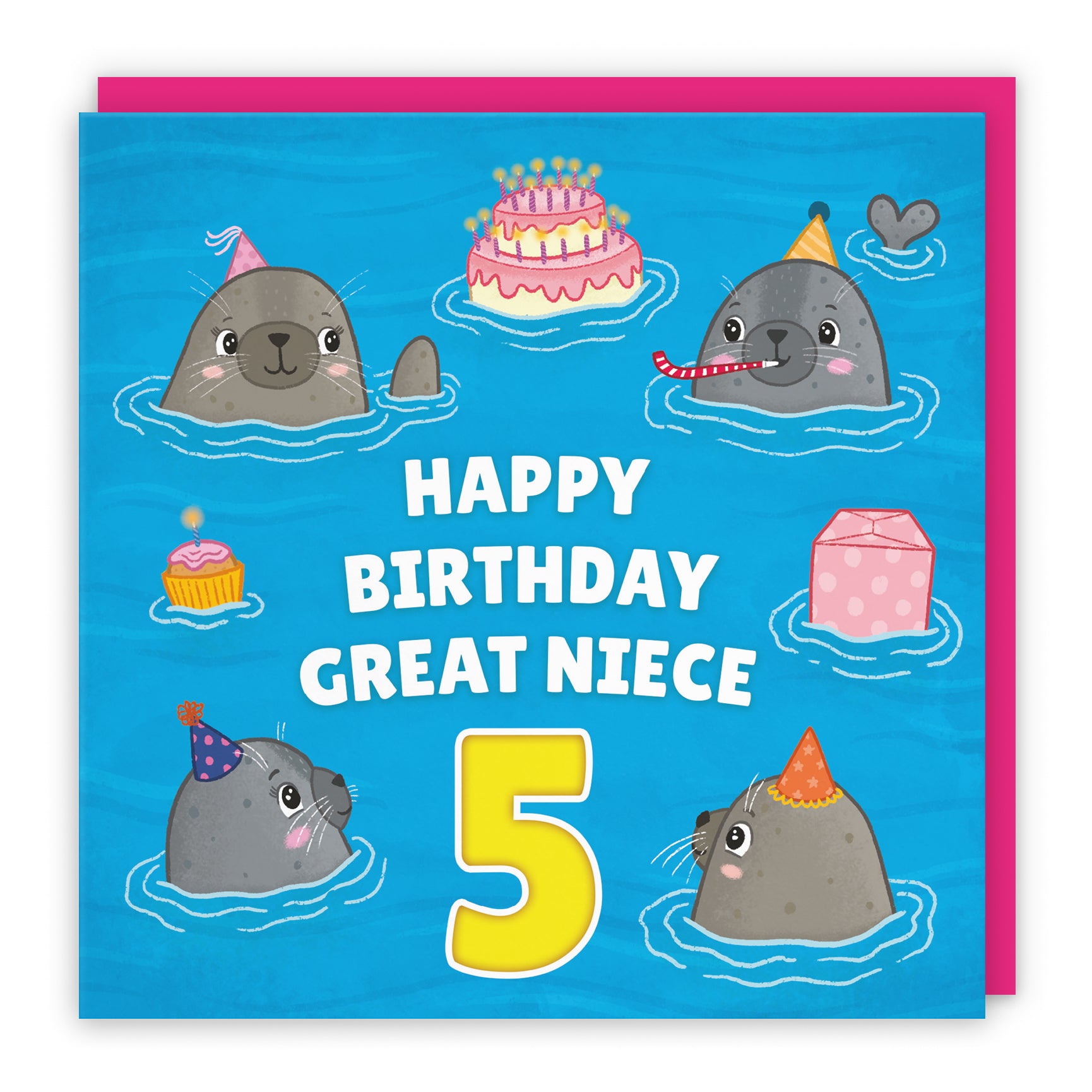 Cute Seals Birthday Card Ocean