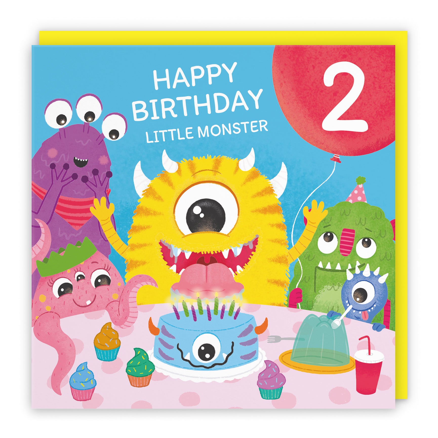Monsters Party Cute Birthday Card Imagination