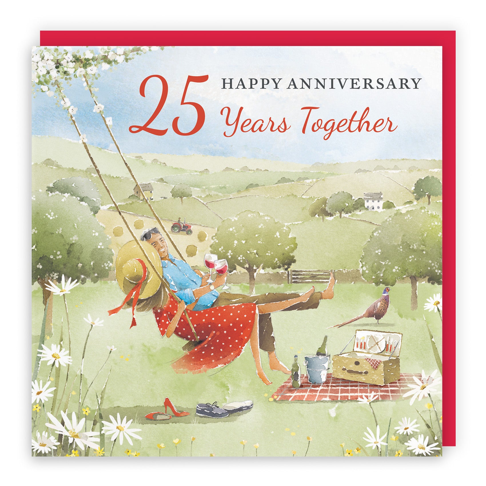 Meadow Picnic Anniversary Card Milo's Gallery