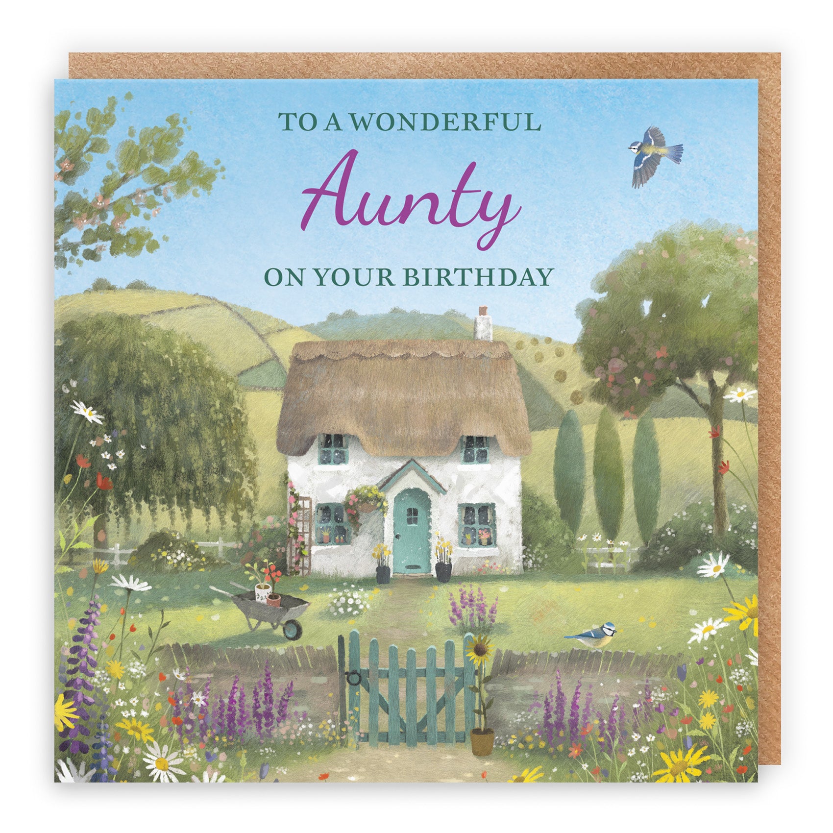 Thatched Cottage Birthday Card Milo's Gallery