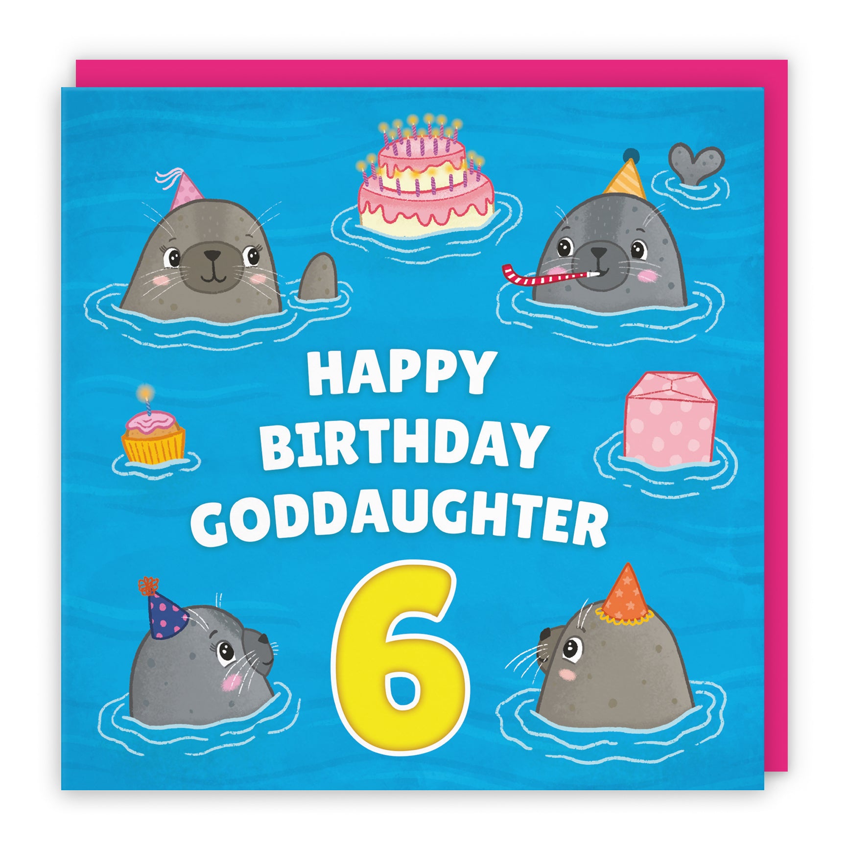 Cute Seals Birthday Card Ocean