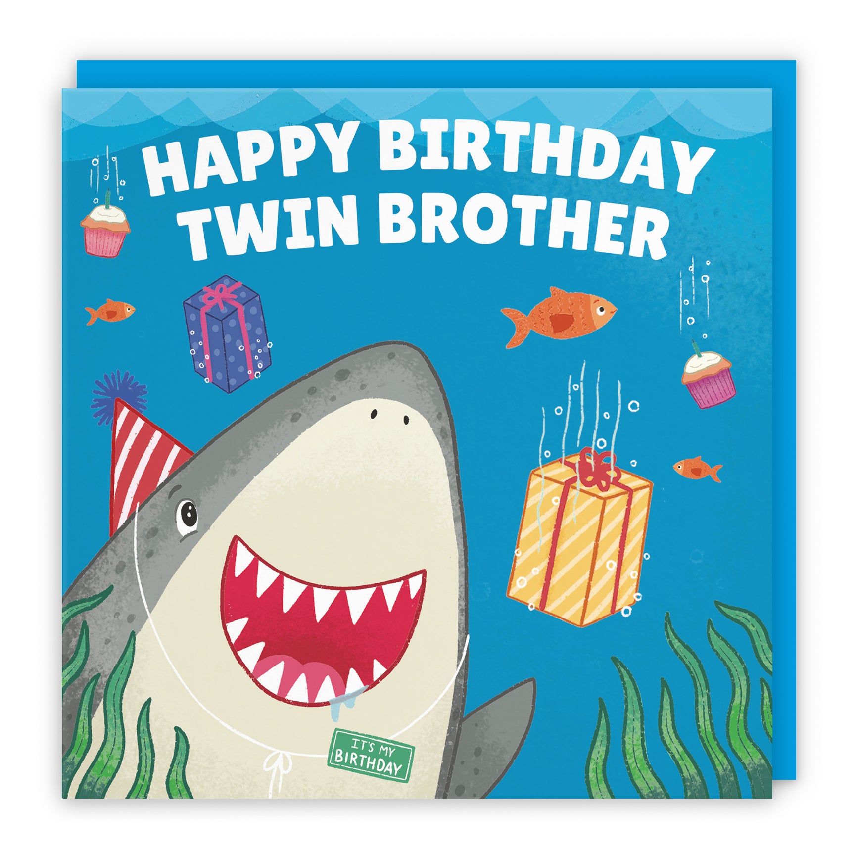 Cute Shark Birthday Card Ocean