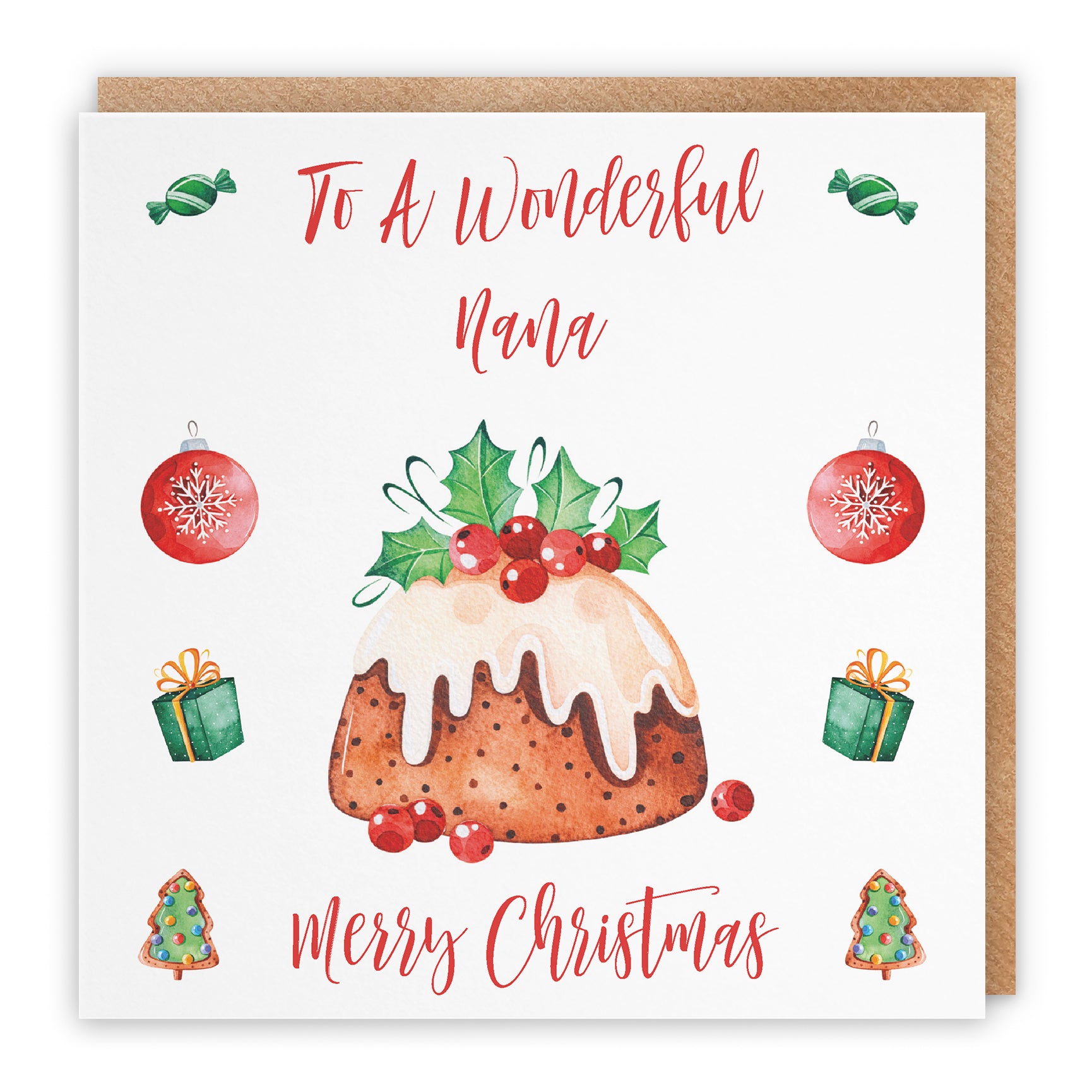 Christmas Card Christmas Pudding