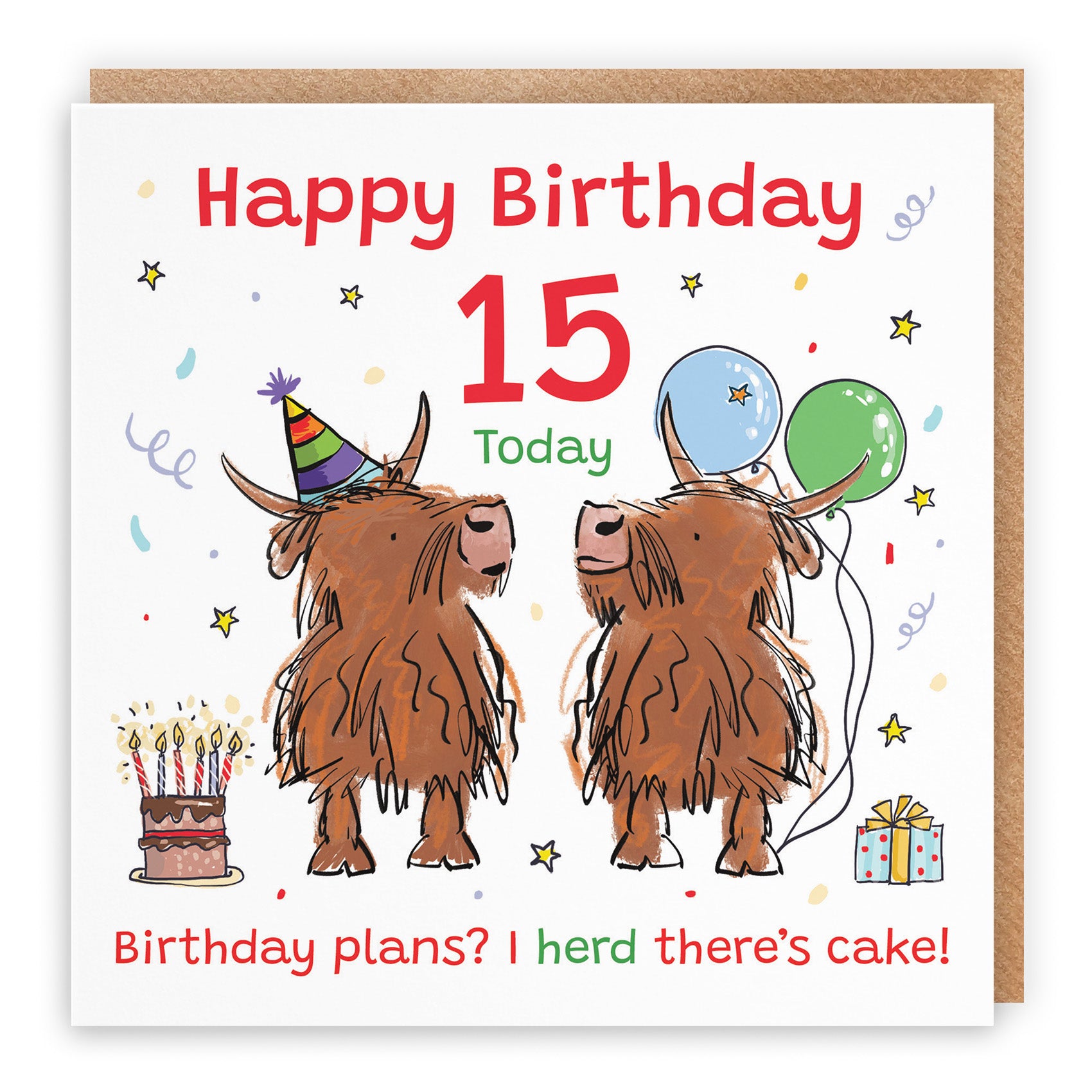 Highland Cows Birthday Card Animal Party