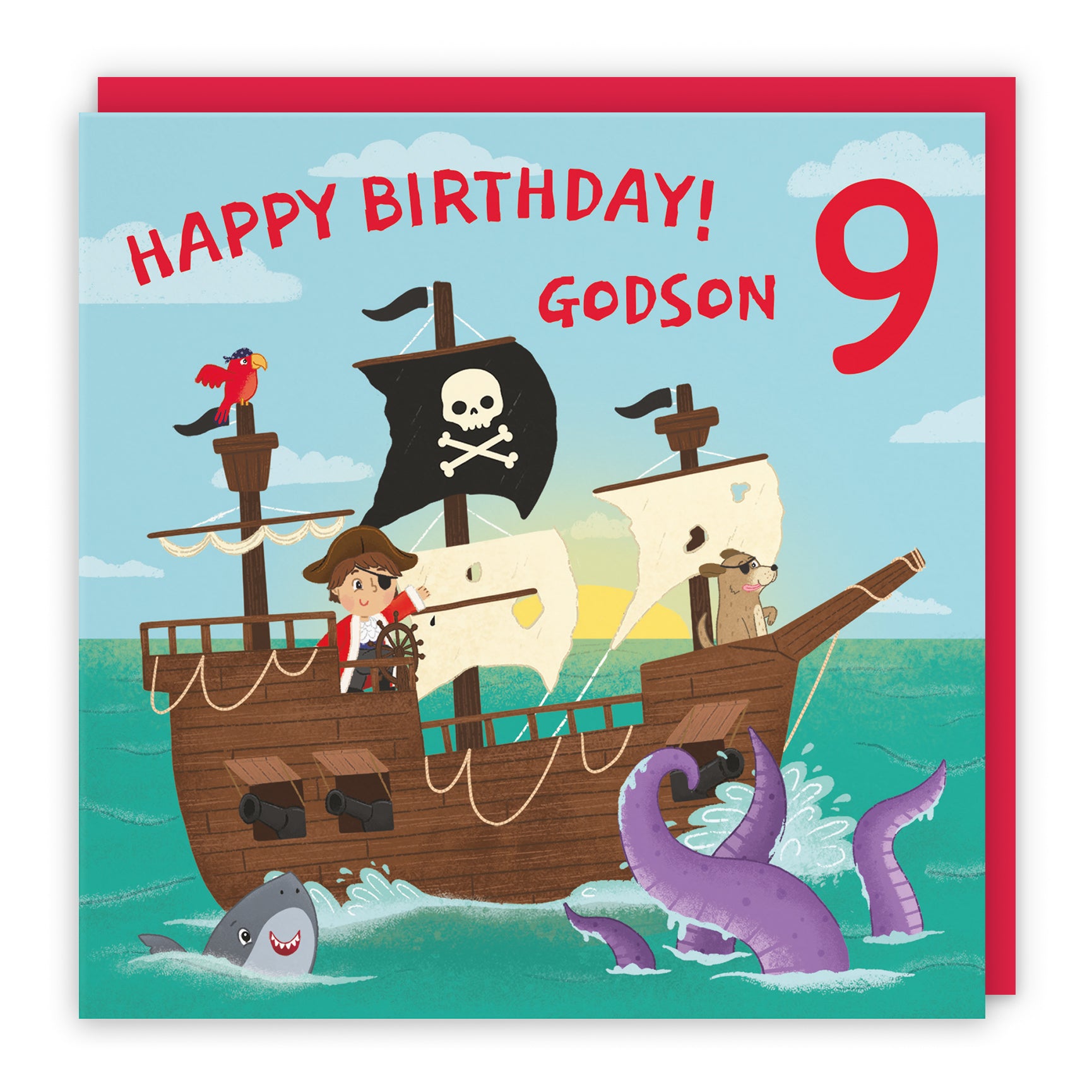 Pirate Ship Birthday Card Imagination
