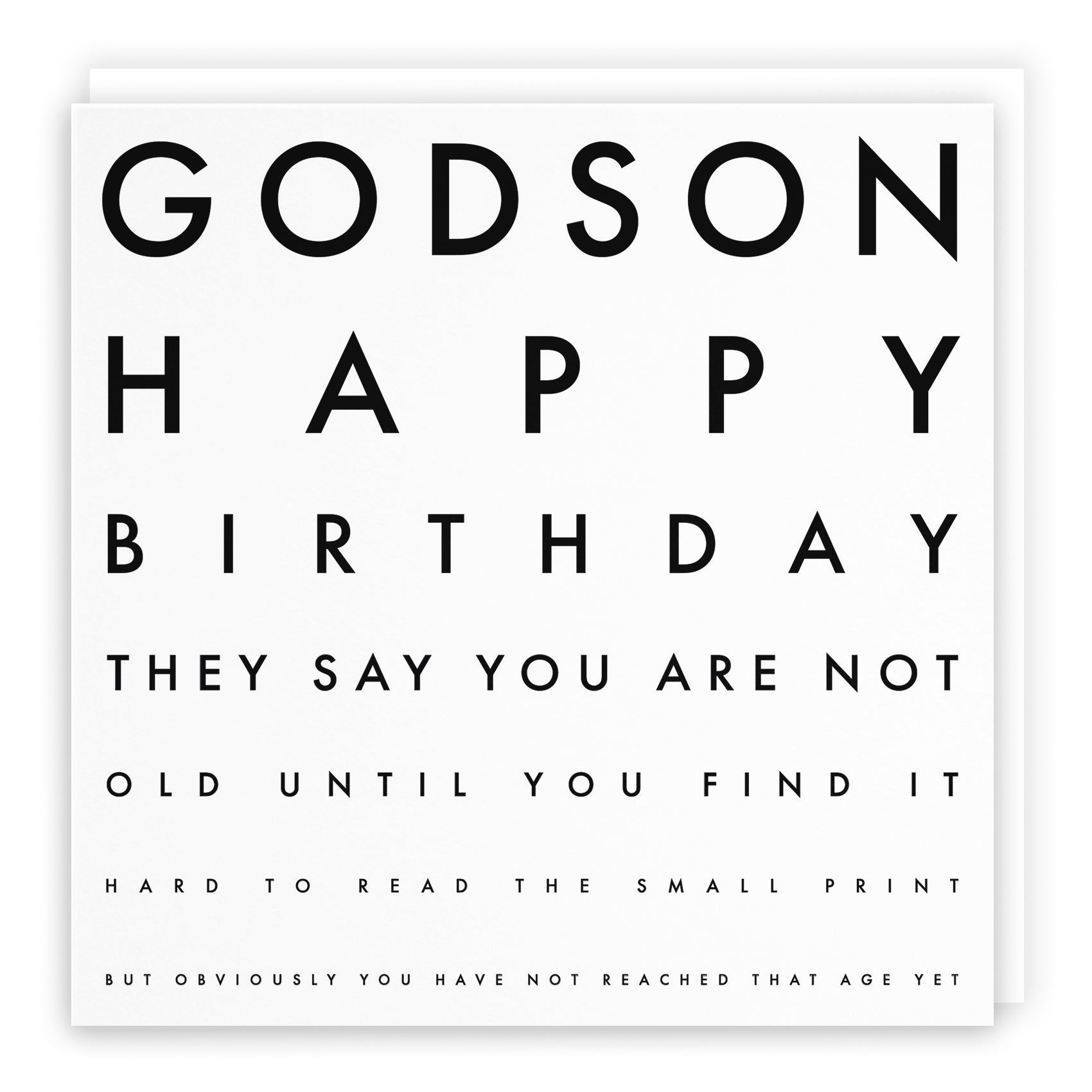 Funny Eye Test Birthday Card Letters