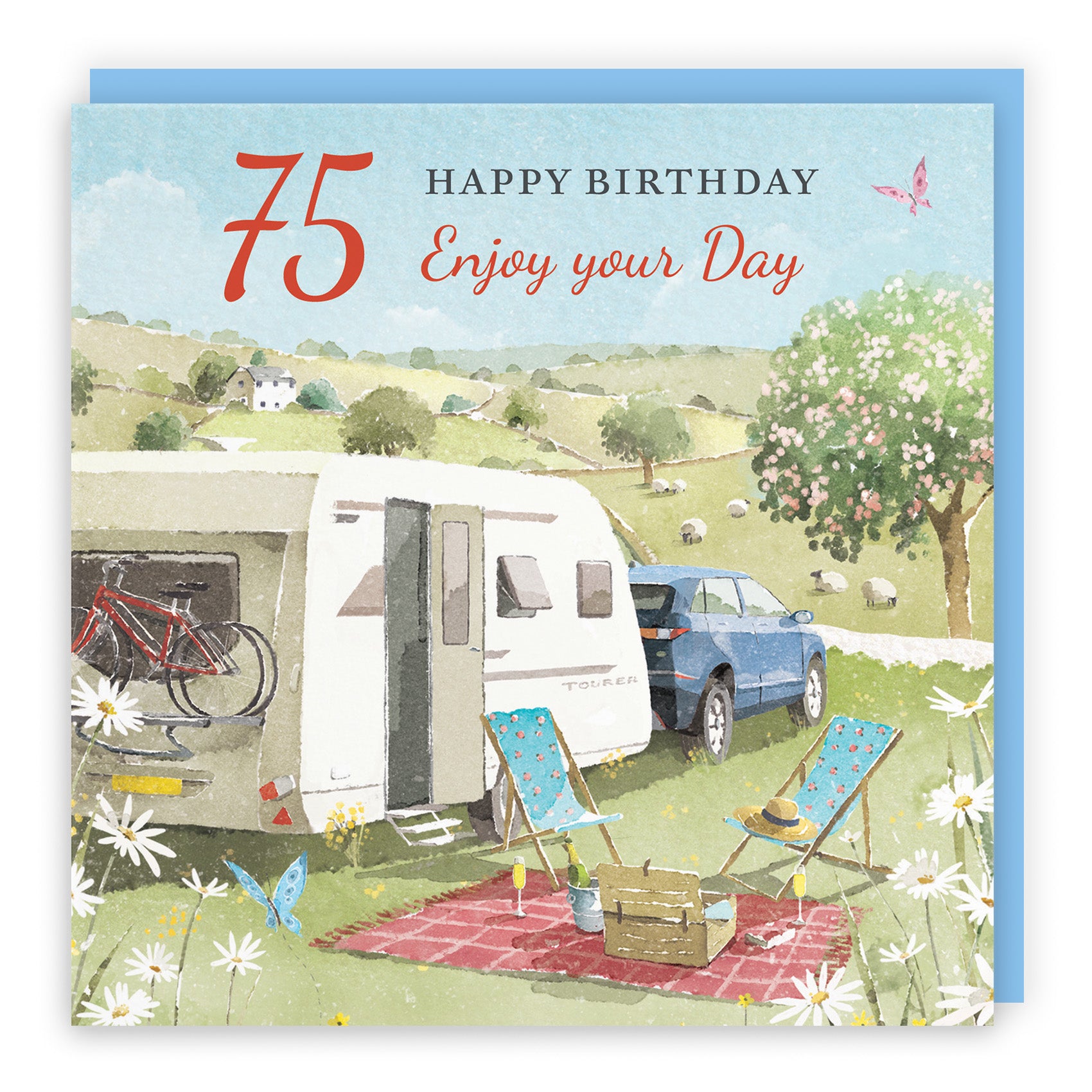 Caravan Holiday Birthday Card Milo's Gallery