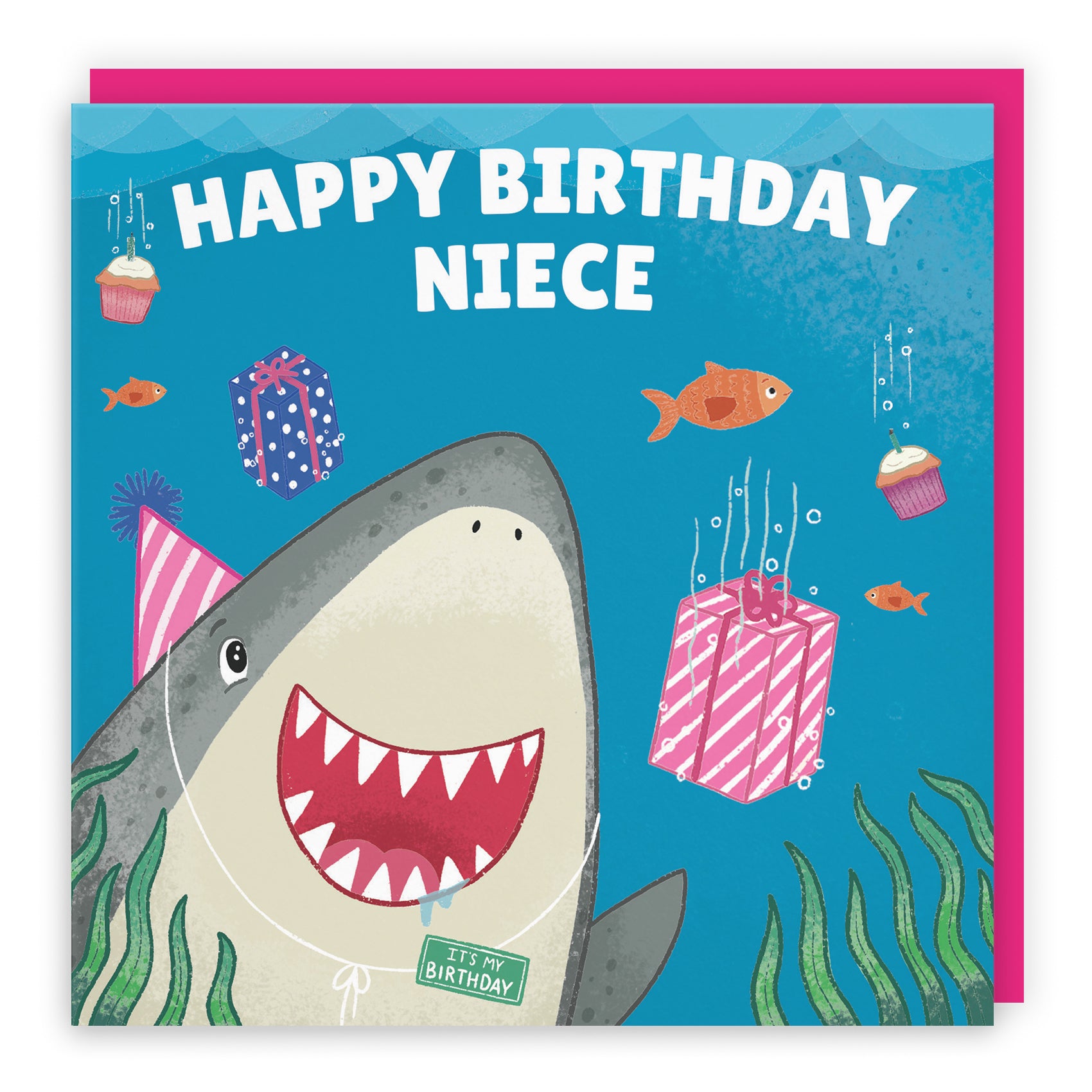 Cute Shark Birthday Card Ocean