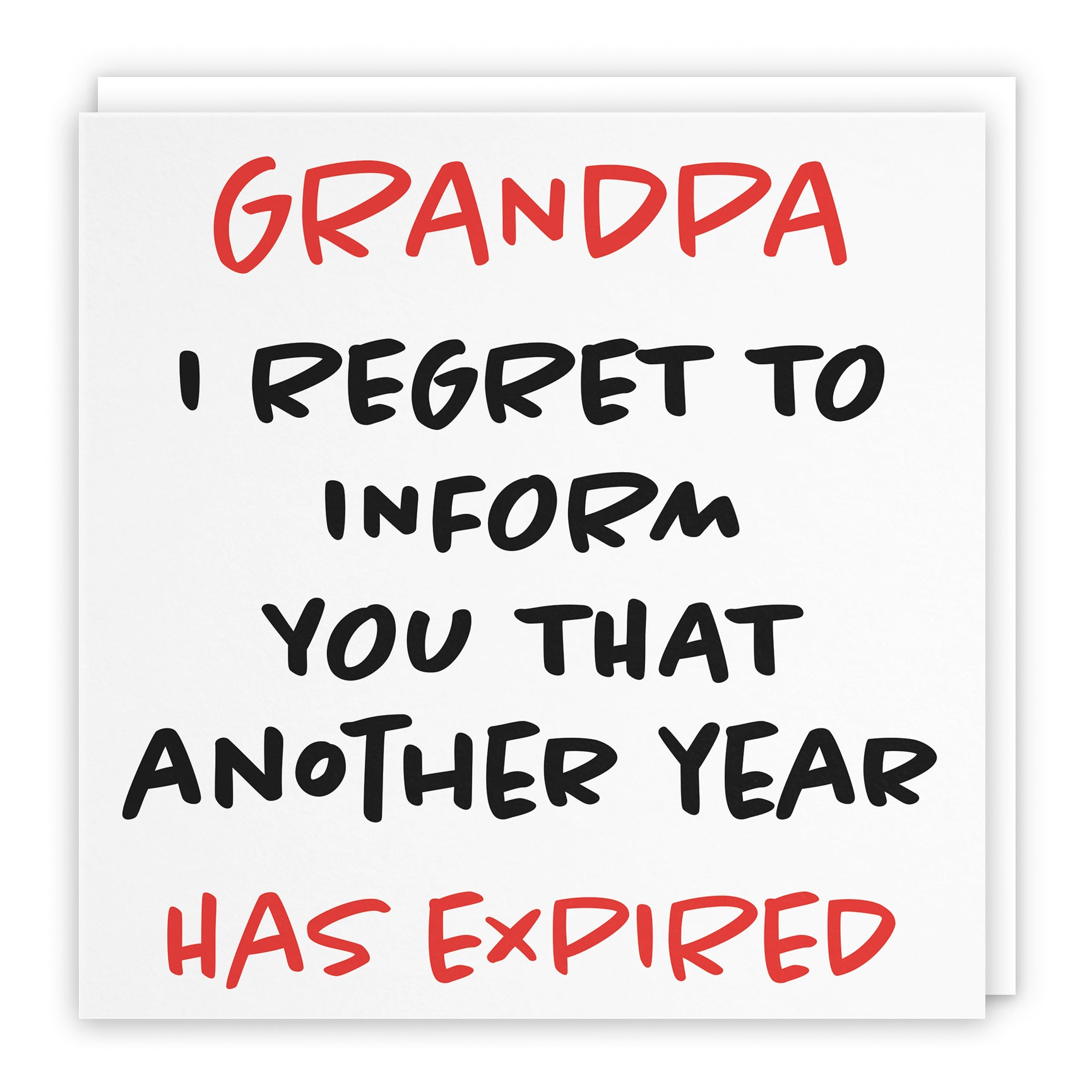 Funny Another Year Expired Birthday Card Retro