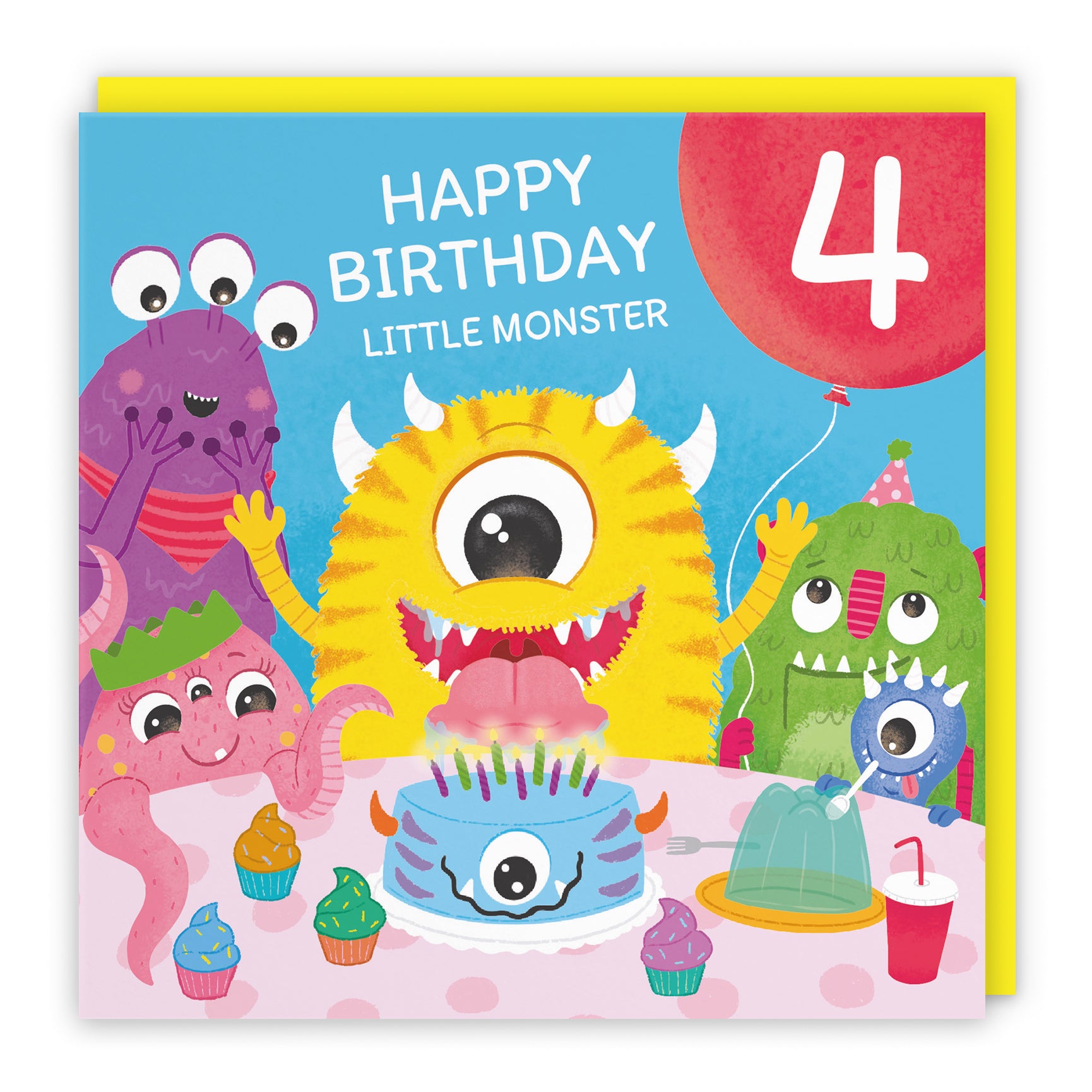 Monsters Party Cute Birthday Card Imagination
