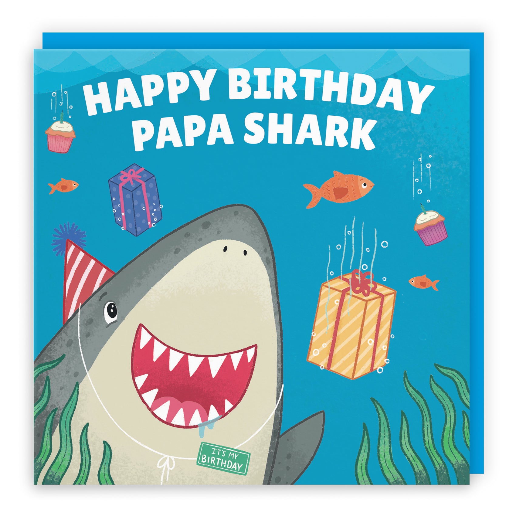 Cute Shark Birthday Card Ocean