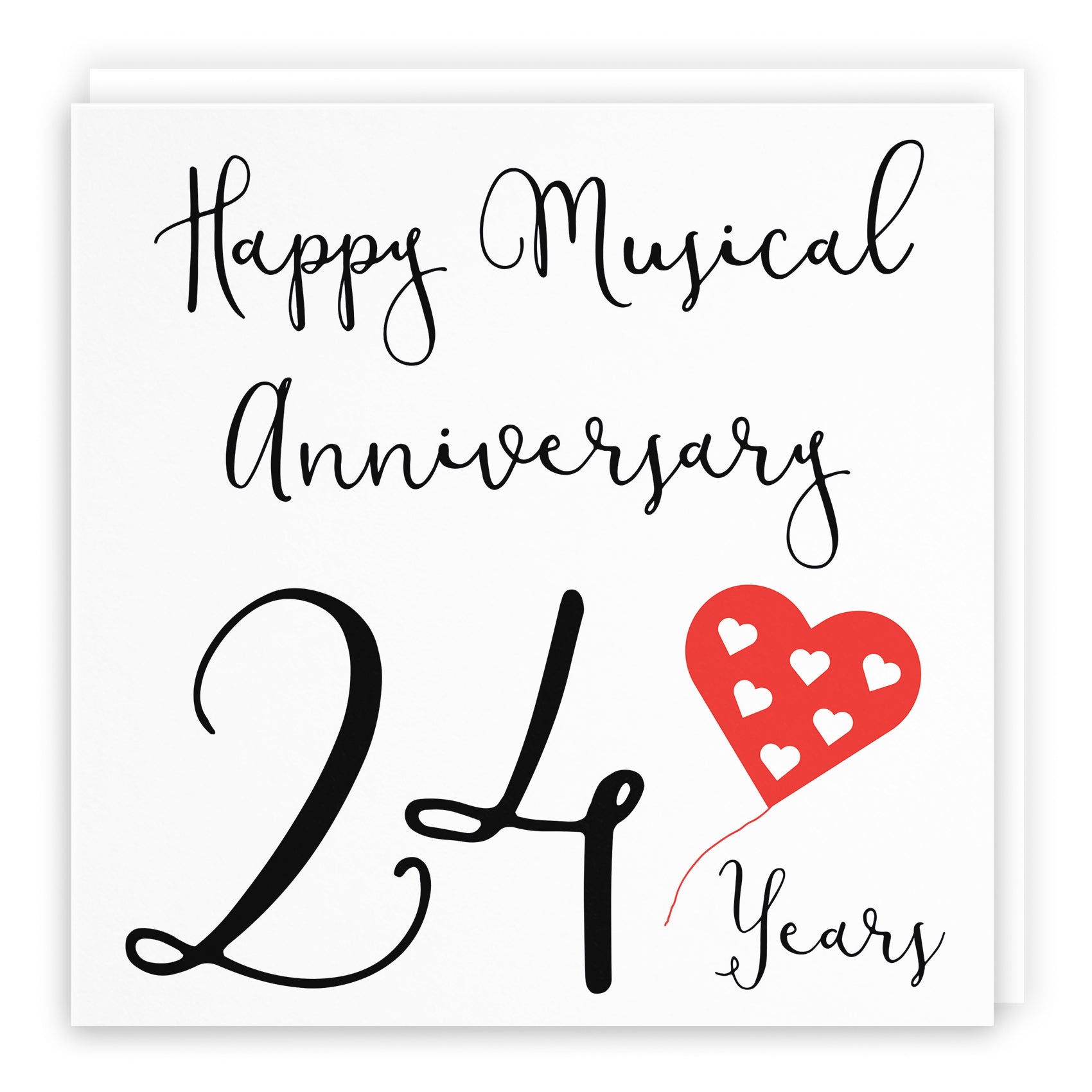 Balloon Heart Anniversary Card Red Heart