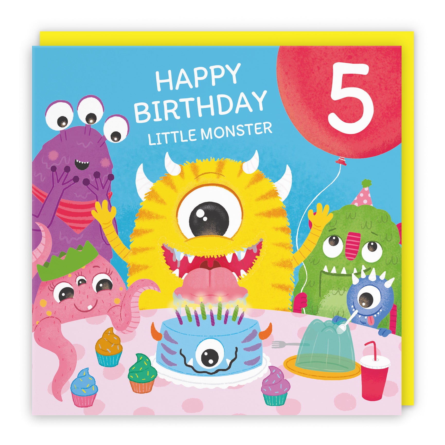 Monsters Party Cute Birthday Card Imagination
