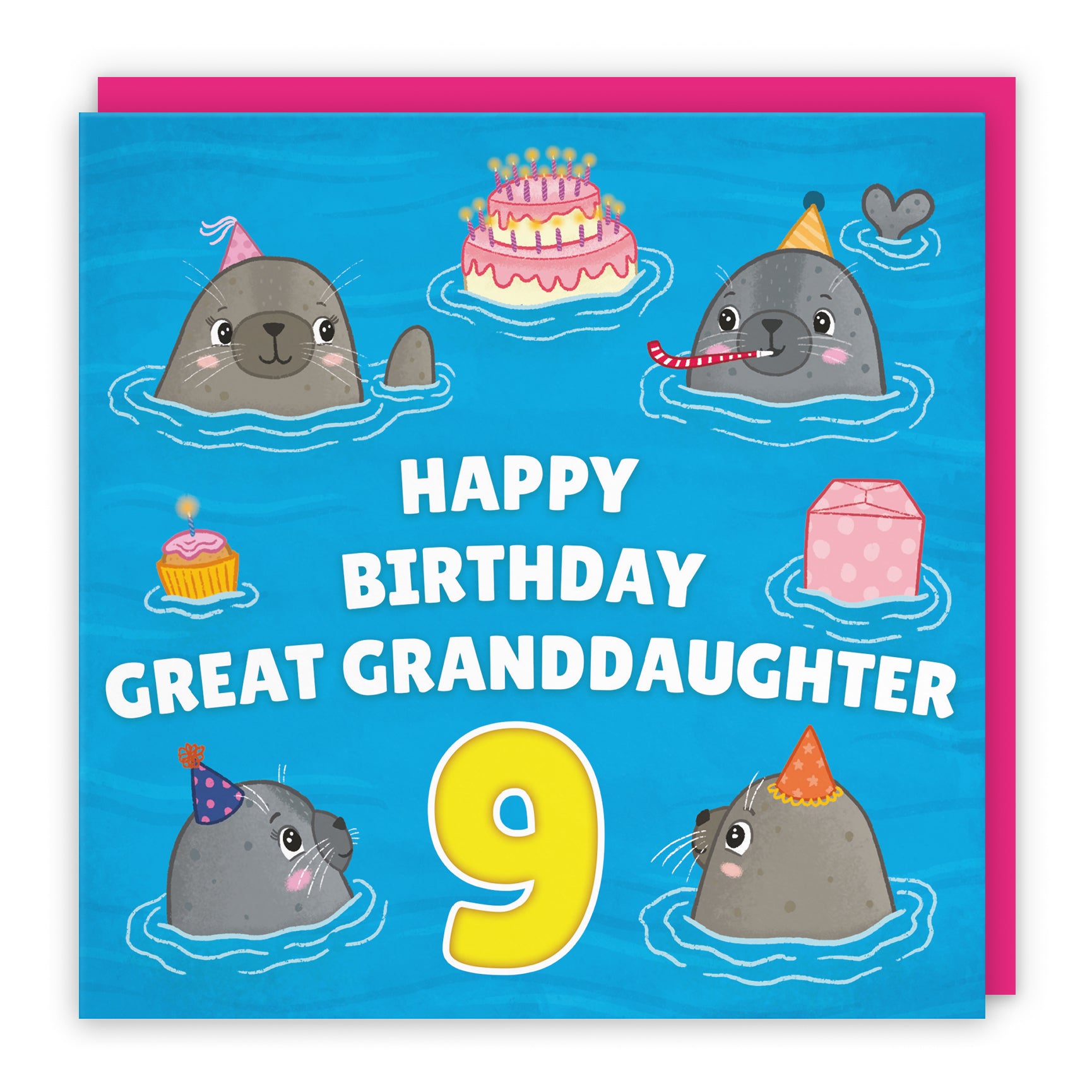 Cute Seals Birthday Card Ocean