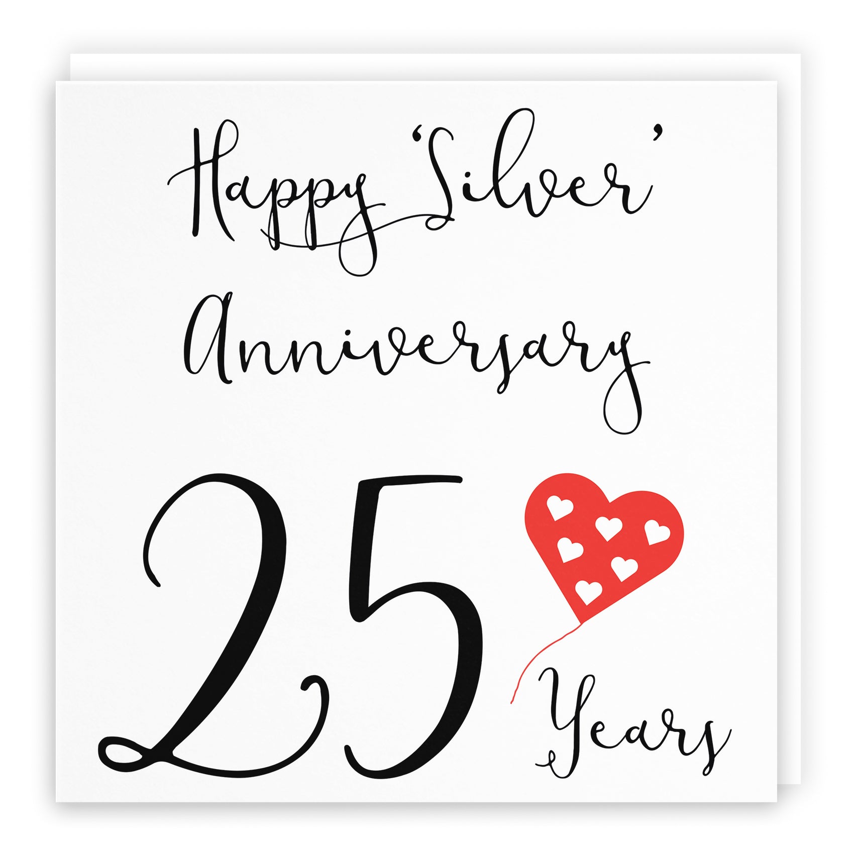 Balloon Heart Anniversary Card Red Heart