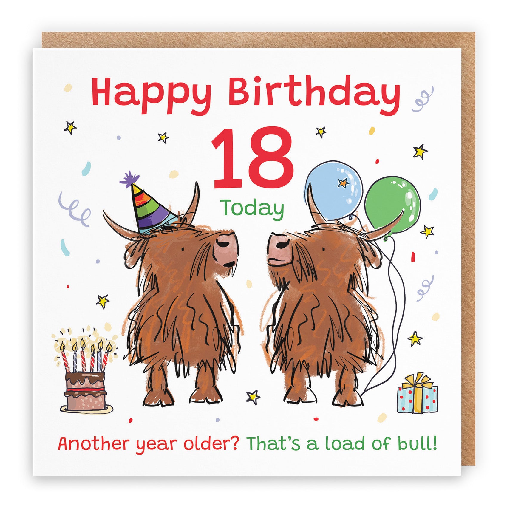 Highland Cows Birthday Card Animal Party